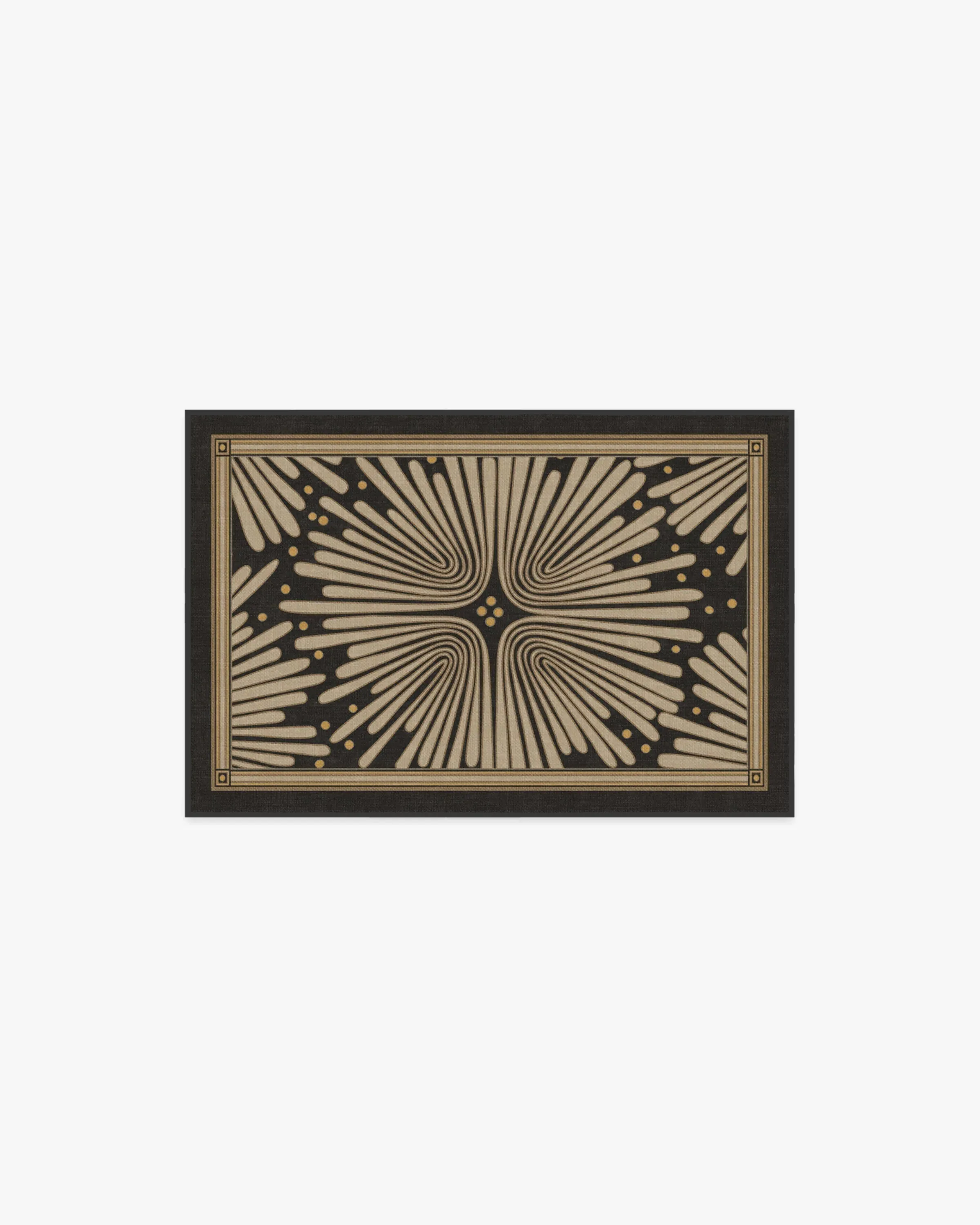 Small Area Rug Machine Washable - Black image