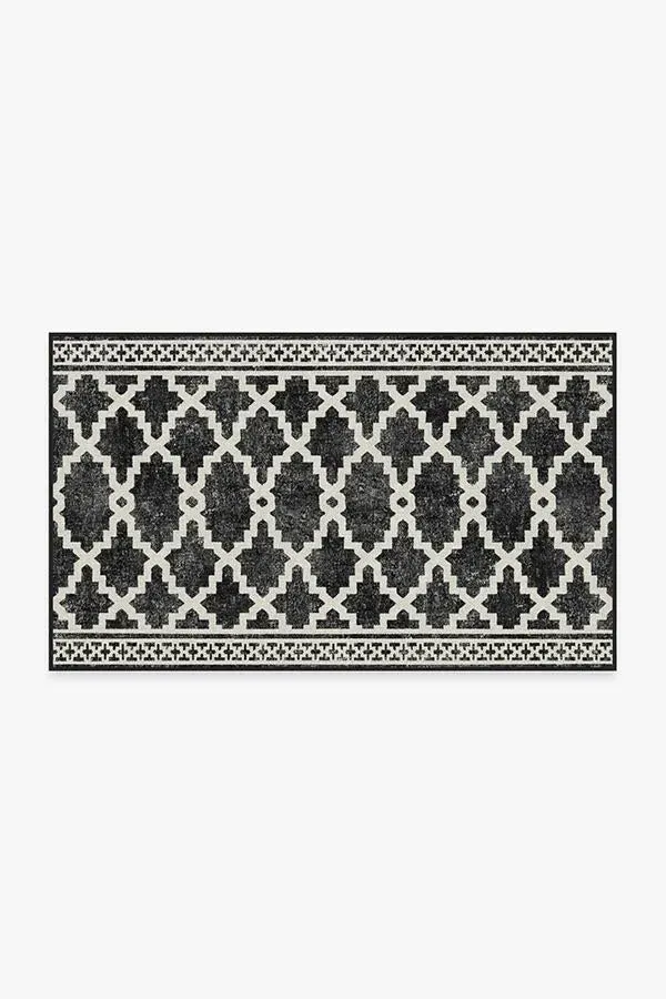 Small Area Rug Machine Washable - Black image