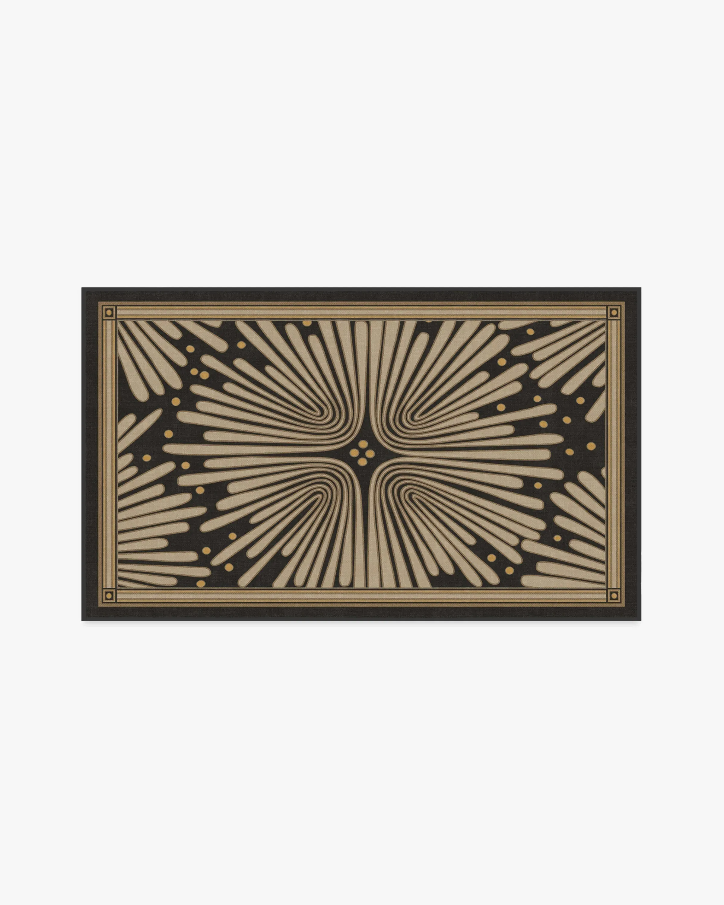 Small Area Rug Machine Washable - Black