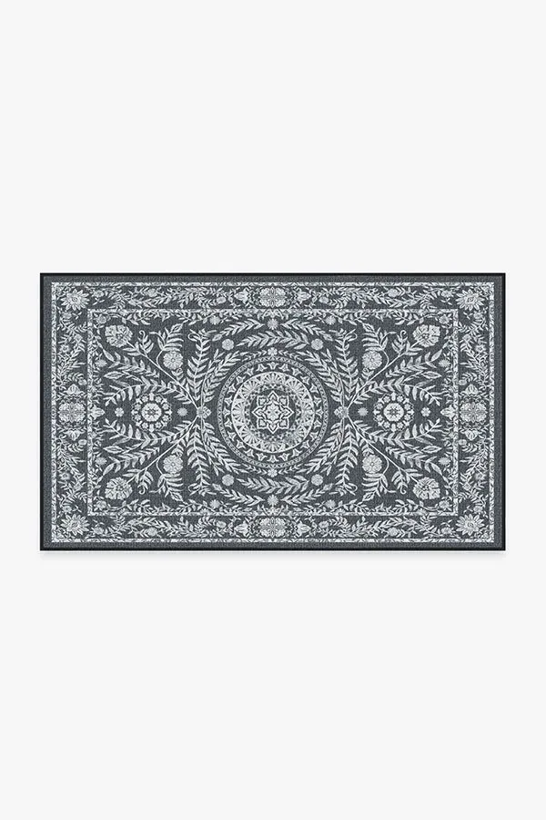 Small Area Rug Machine Washable - Black image