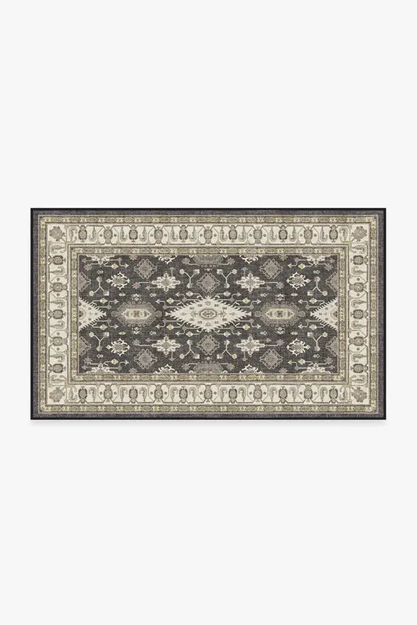 Small Area Rug Machine Washable - Black image
