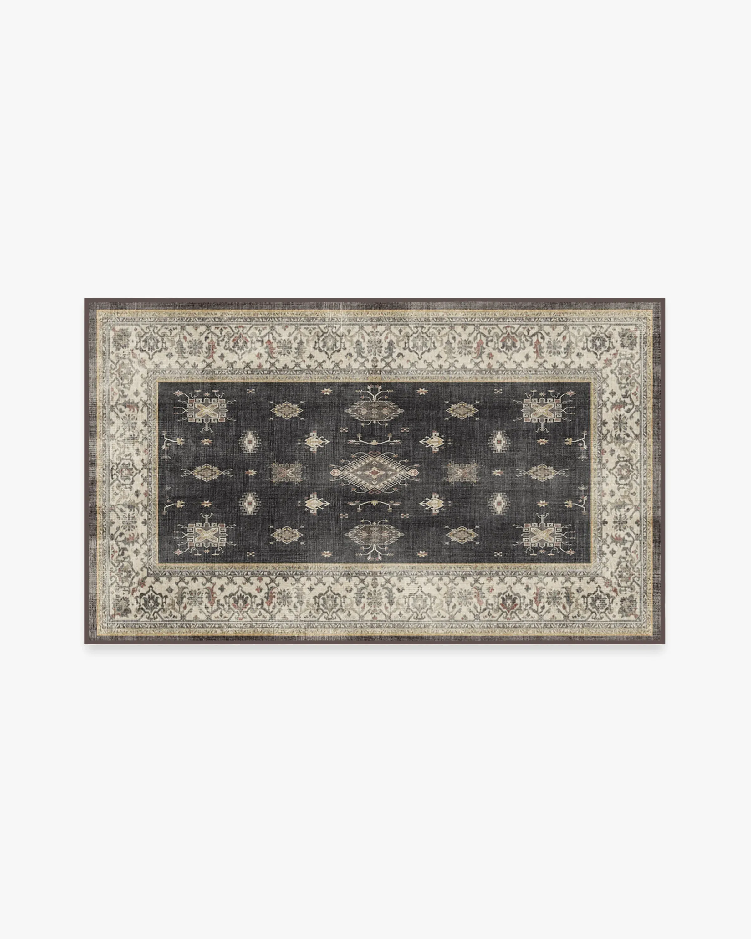 Small Area Rug Machine Washable - Black