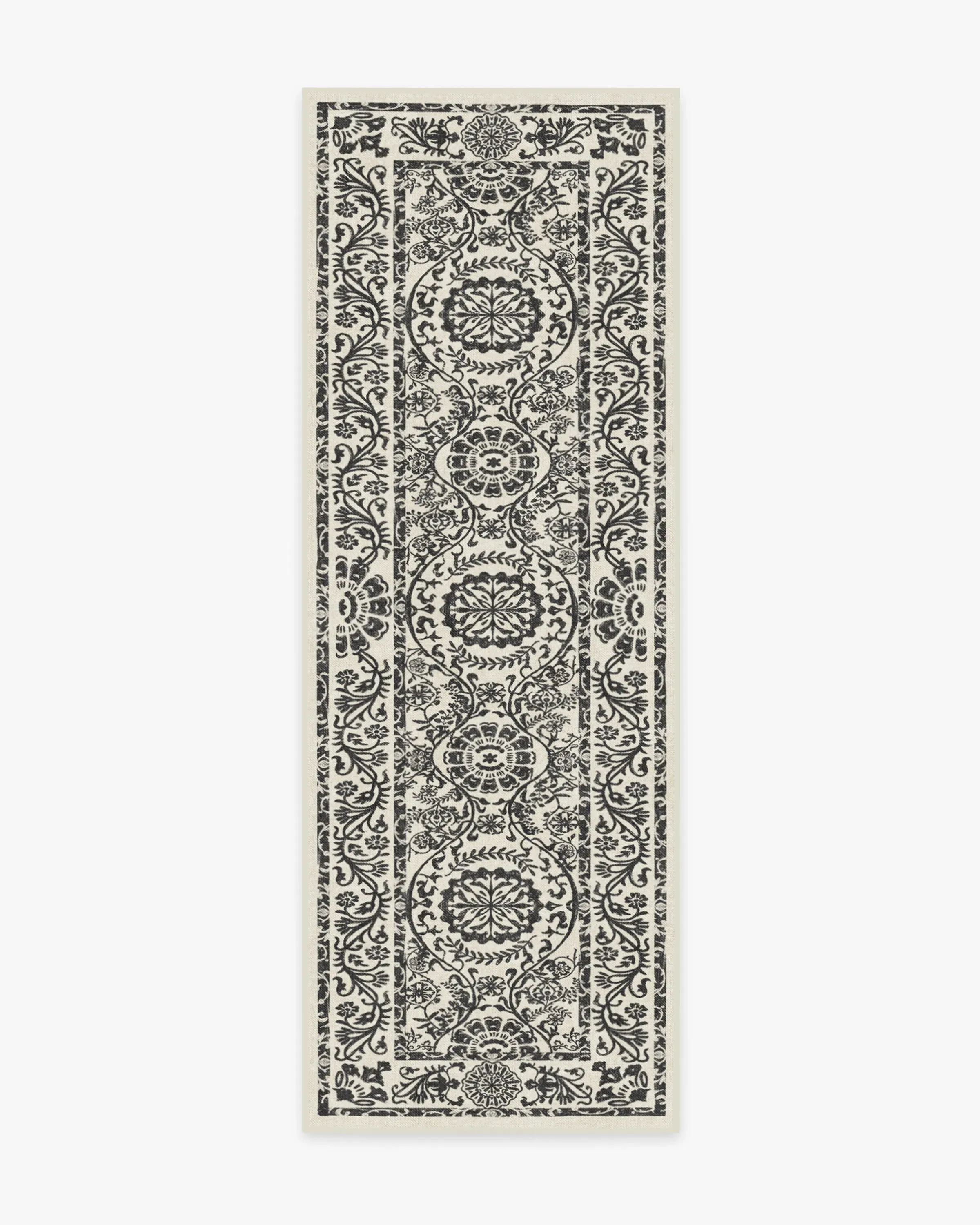 Small Area Rug Machine Washable - Black & White