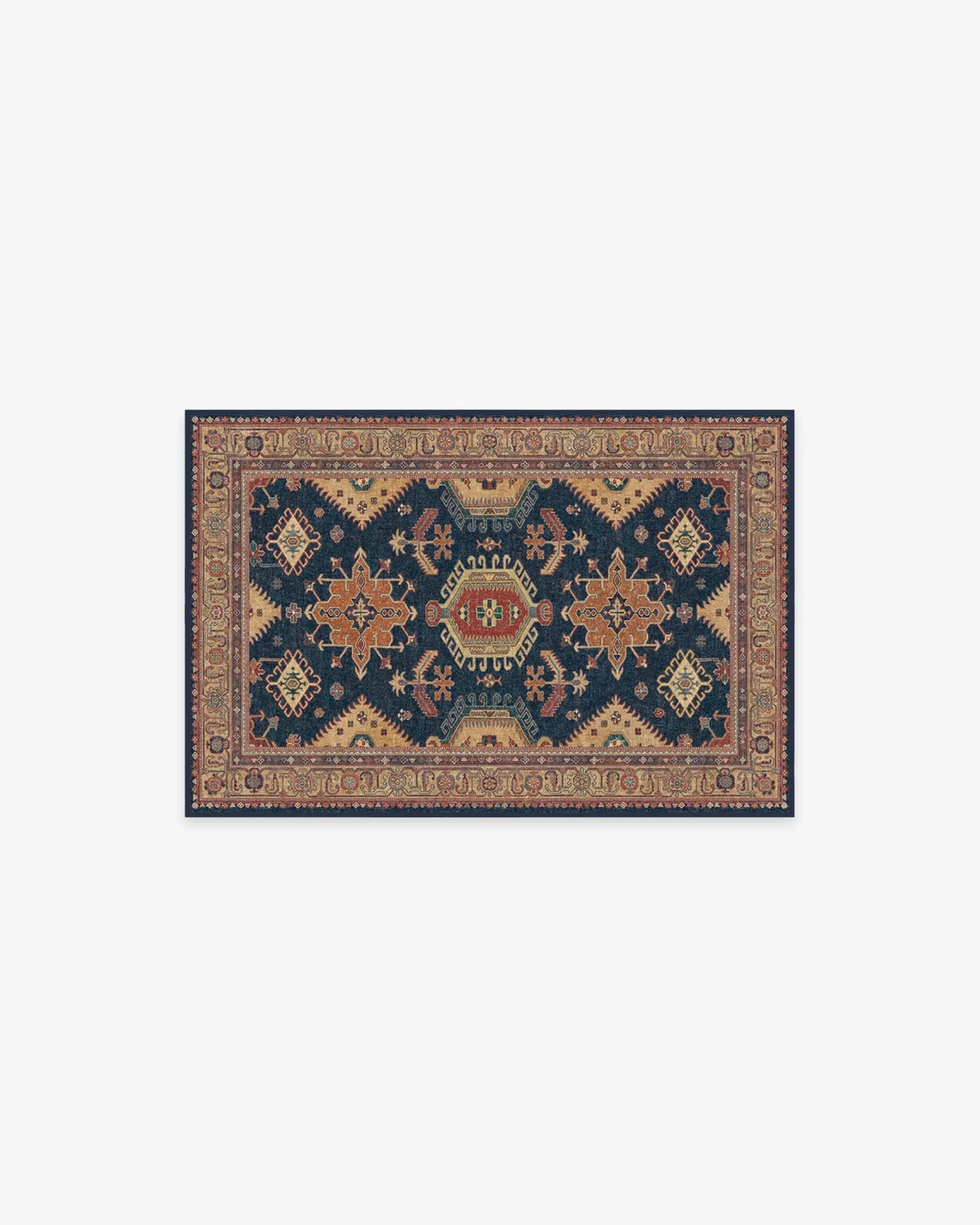 Small Area Rug Machine Washable - Blue image