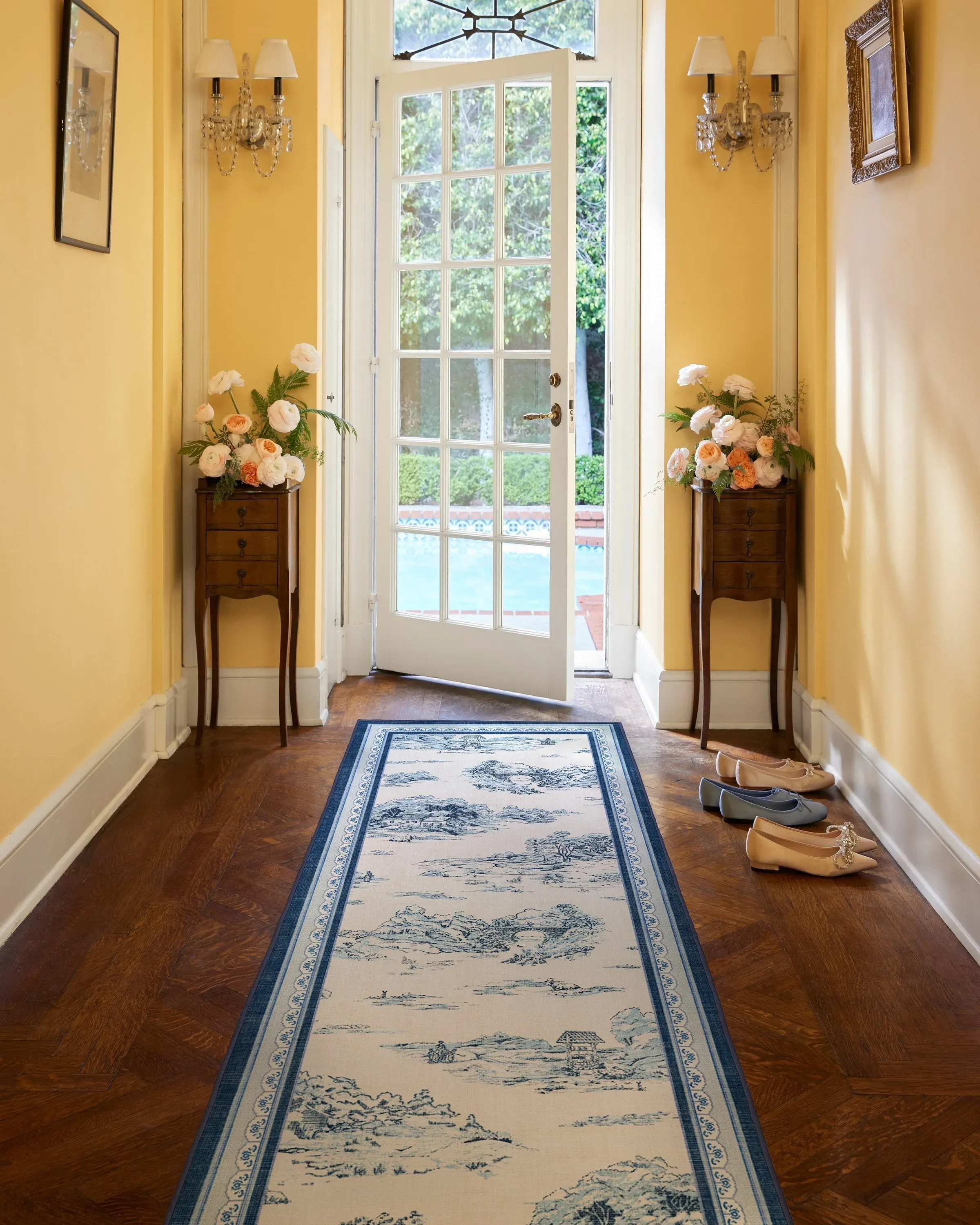 Small Area Rug Machine Washable - Blue