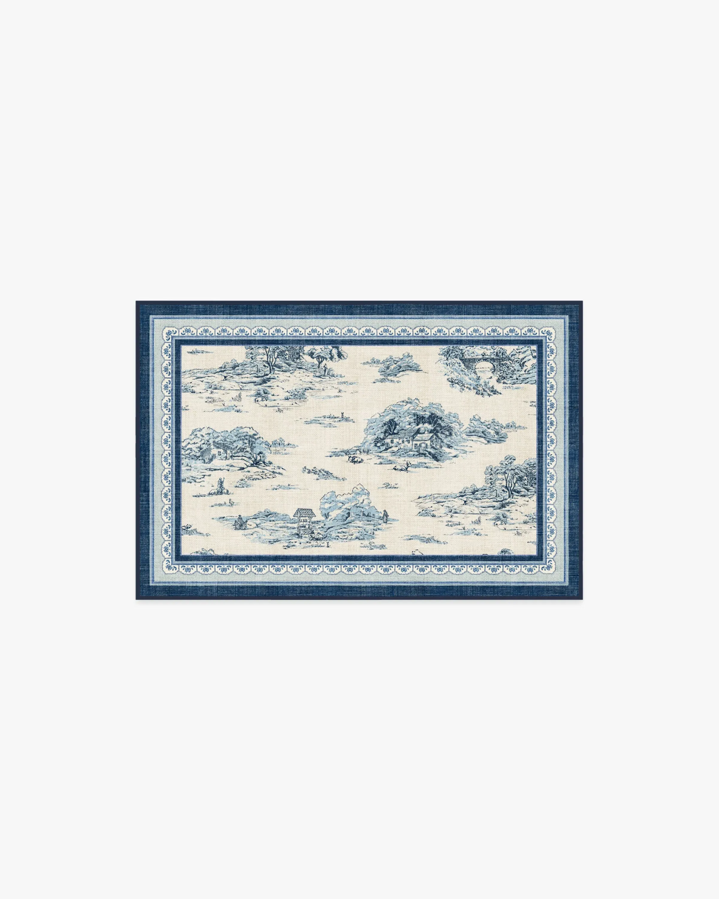 Small Area Rug Machine Washable - Blue image