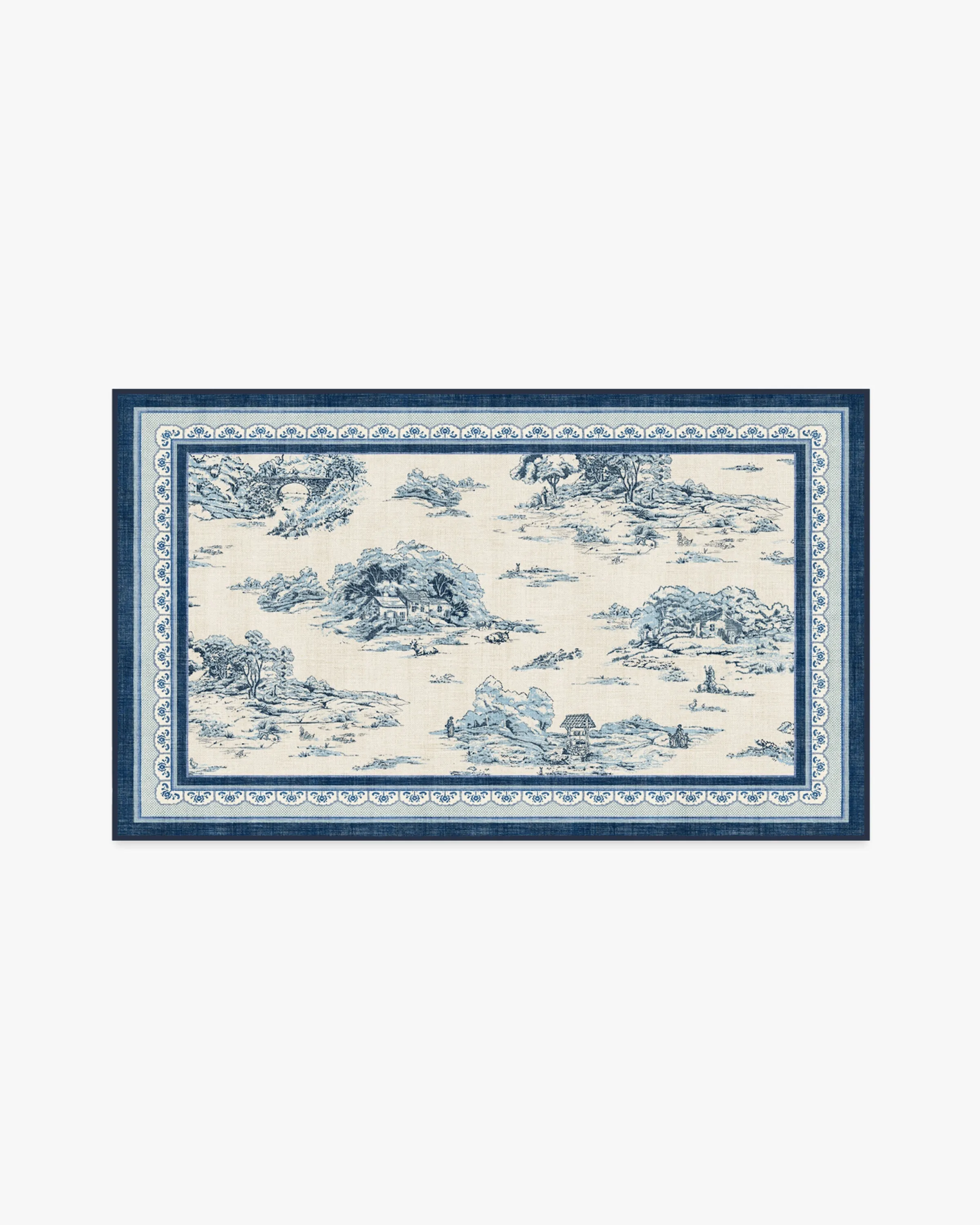 Small Area Rug Machine Washable - Blue