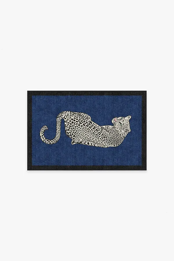 Small Area Rug Machine Washable - Blue, Chenille image