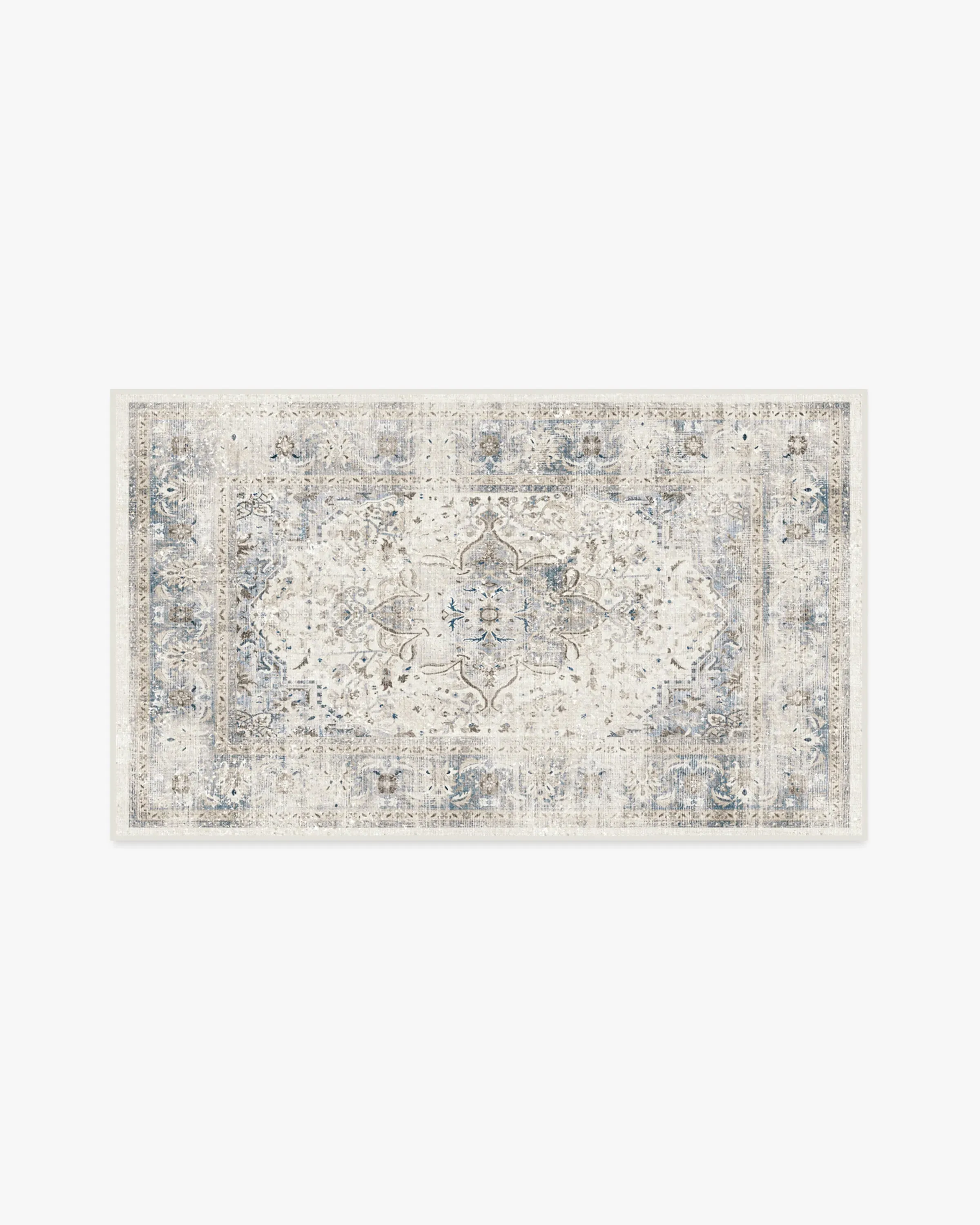Small Area Rug Machine Washable - Blue, Chenille