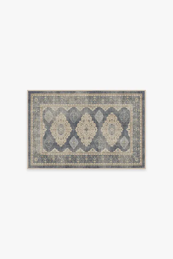 Small Area Rug Machine Washable - Blue, Chenille image