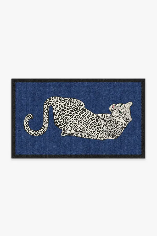 Small Area Rug Machine Washable - Blue, Chenille