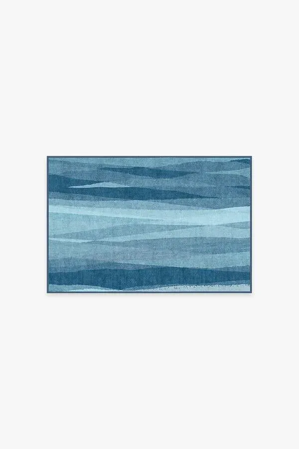 Small Area Rug Machine Washable - Blue, Flatwoven image