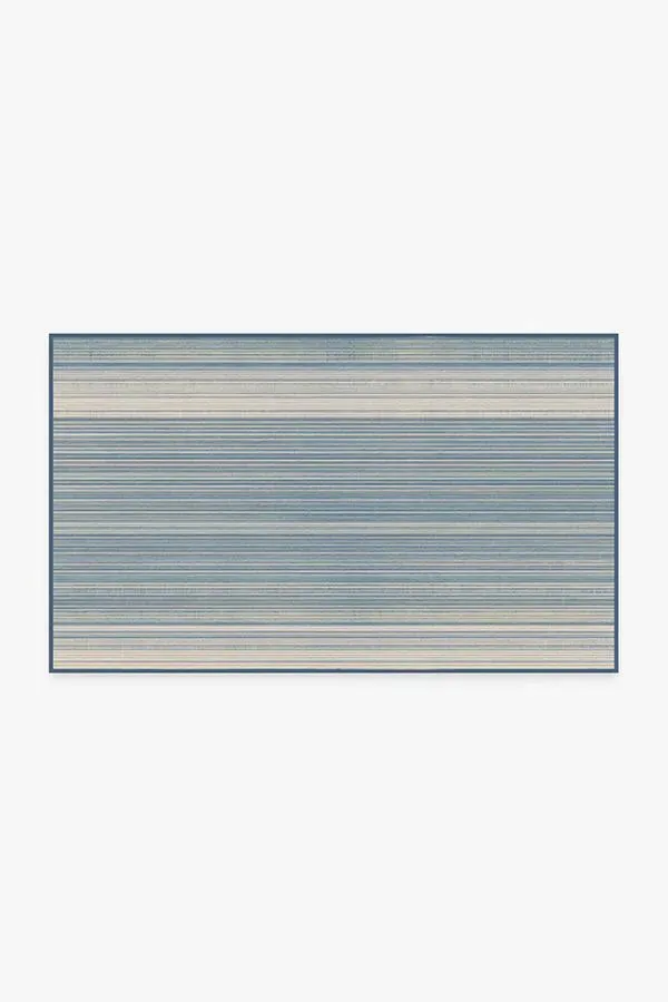Small Area Rug Machine Washable - Blue, Flatwoven