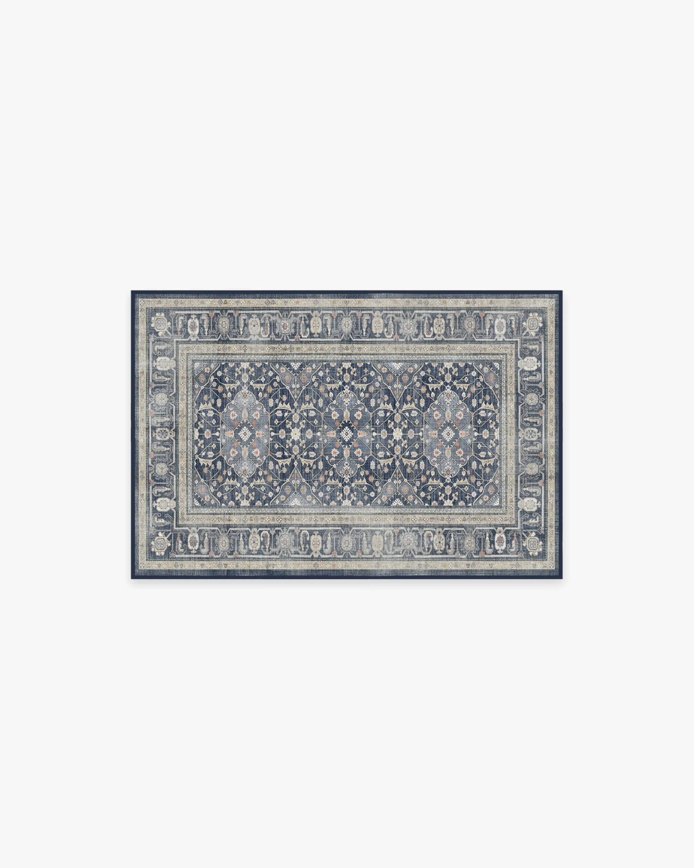 Small Area Rug Machine Washable - Blue, Flatwoven image