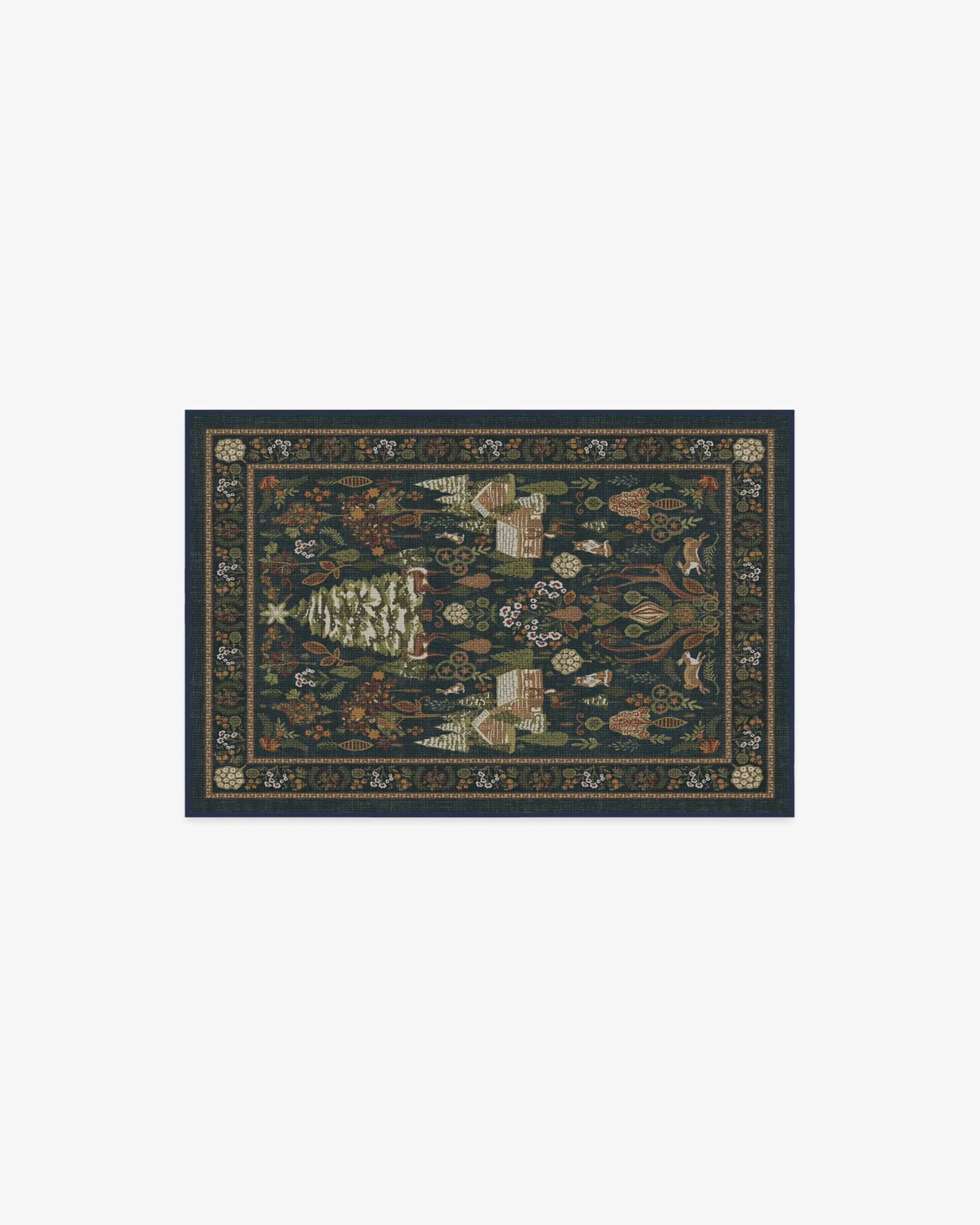 Small Area Rug Machine Washable - Blue, Flatwoven image