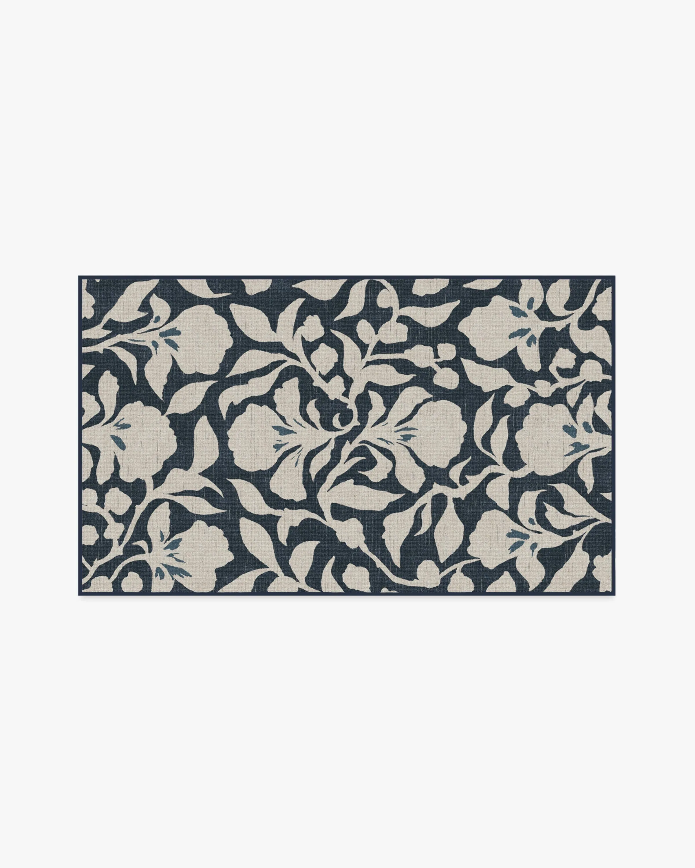 Small Area Rug Machine Washable - Blue, Ivory