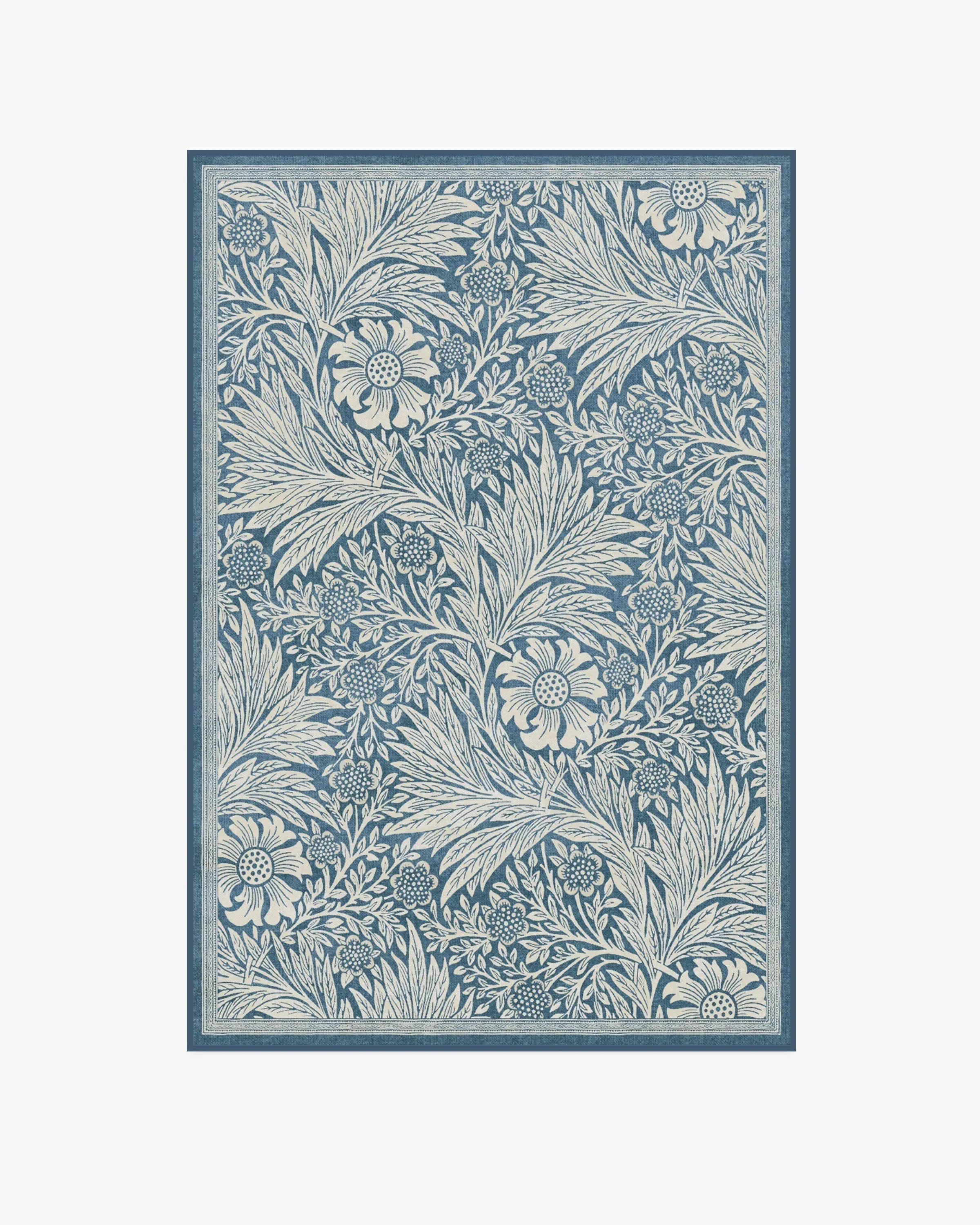 Small Area Rug Machine Washable - Blue