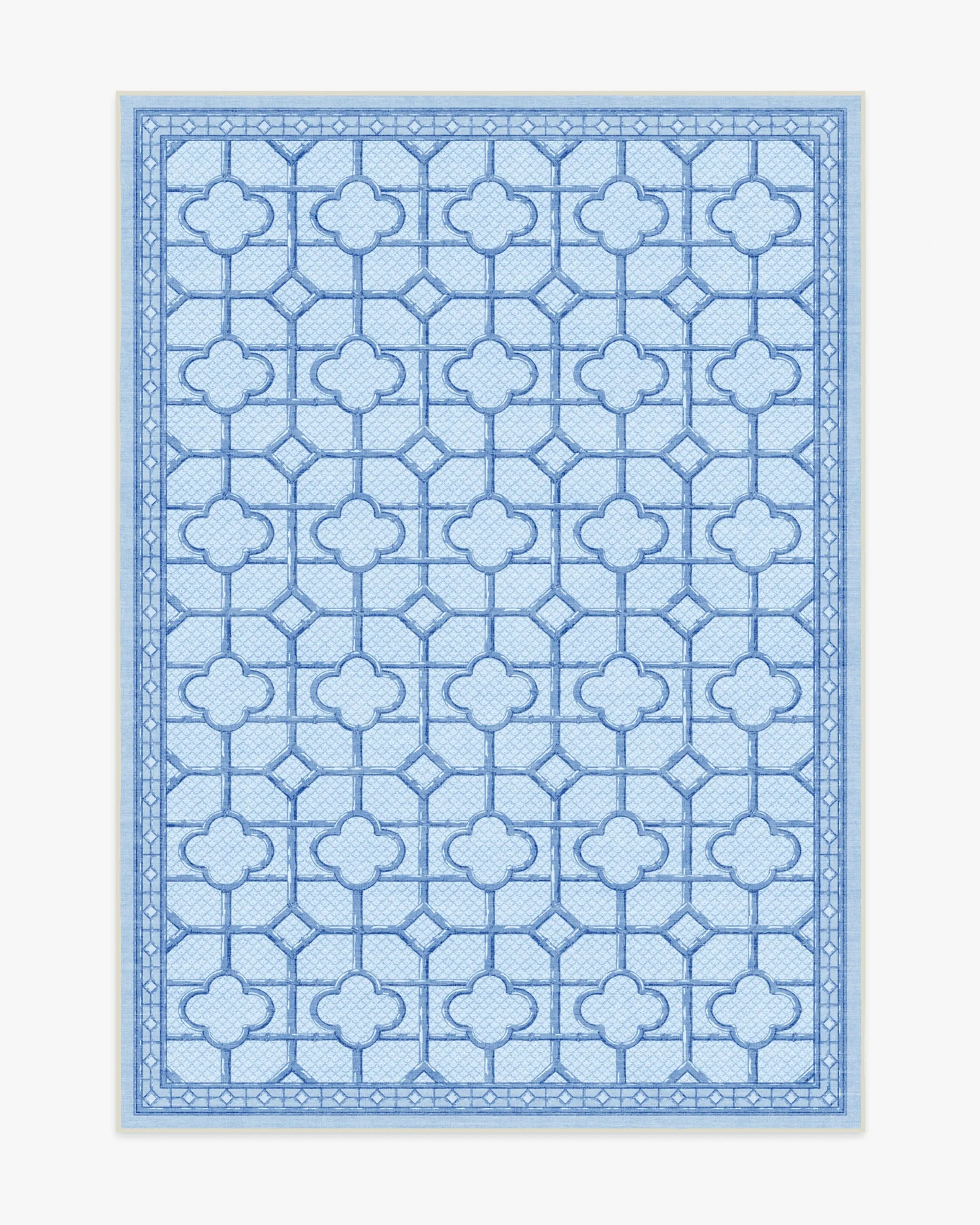 Small Area Rug Machine Washable - Blue