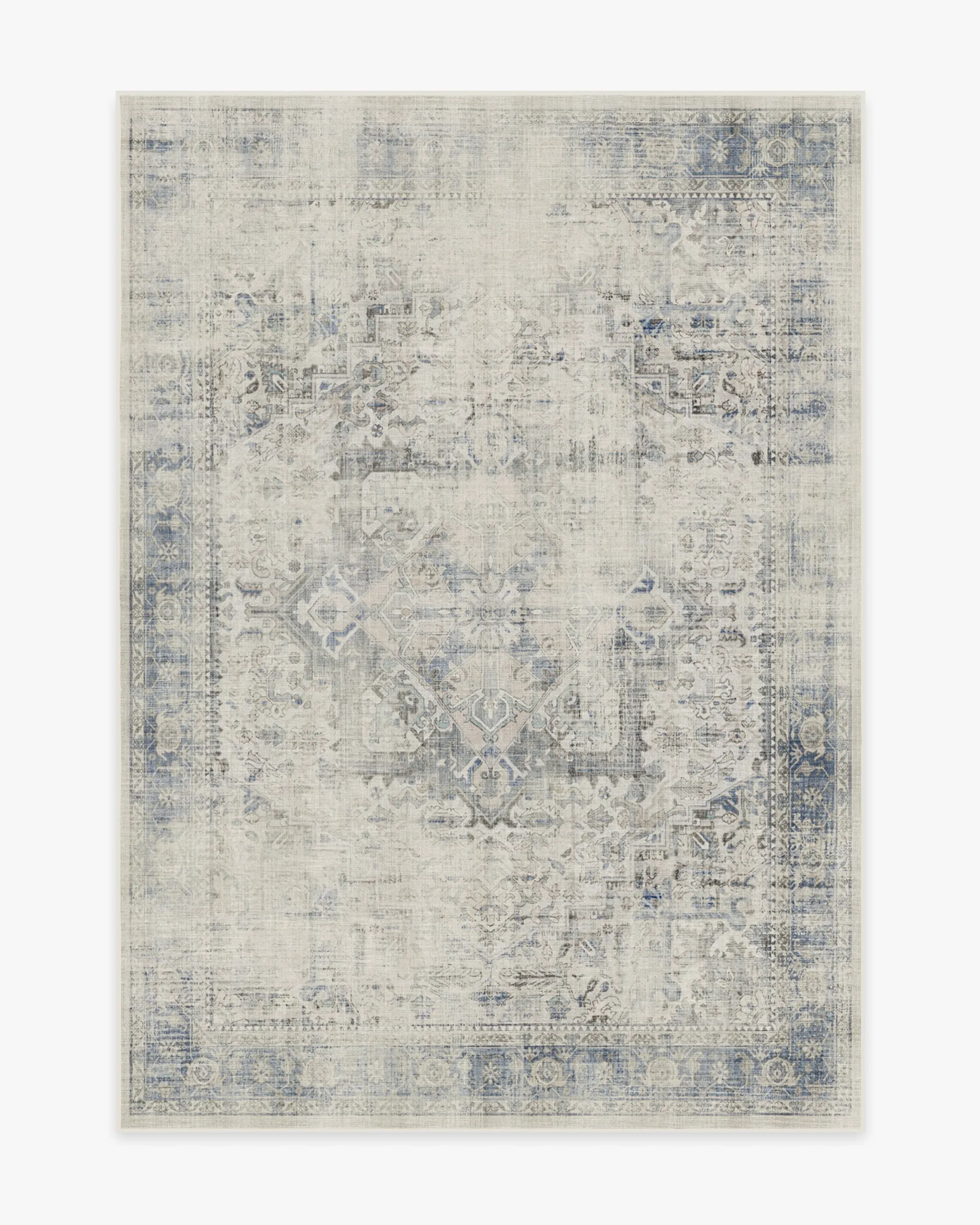 Small Area Rug Machine Washable - Blue
