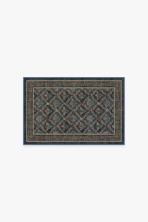 Small Area Rug Machine Washable - Blue image