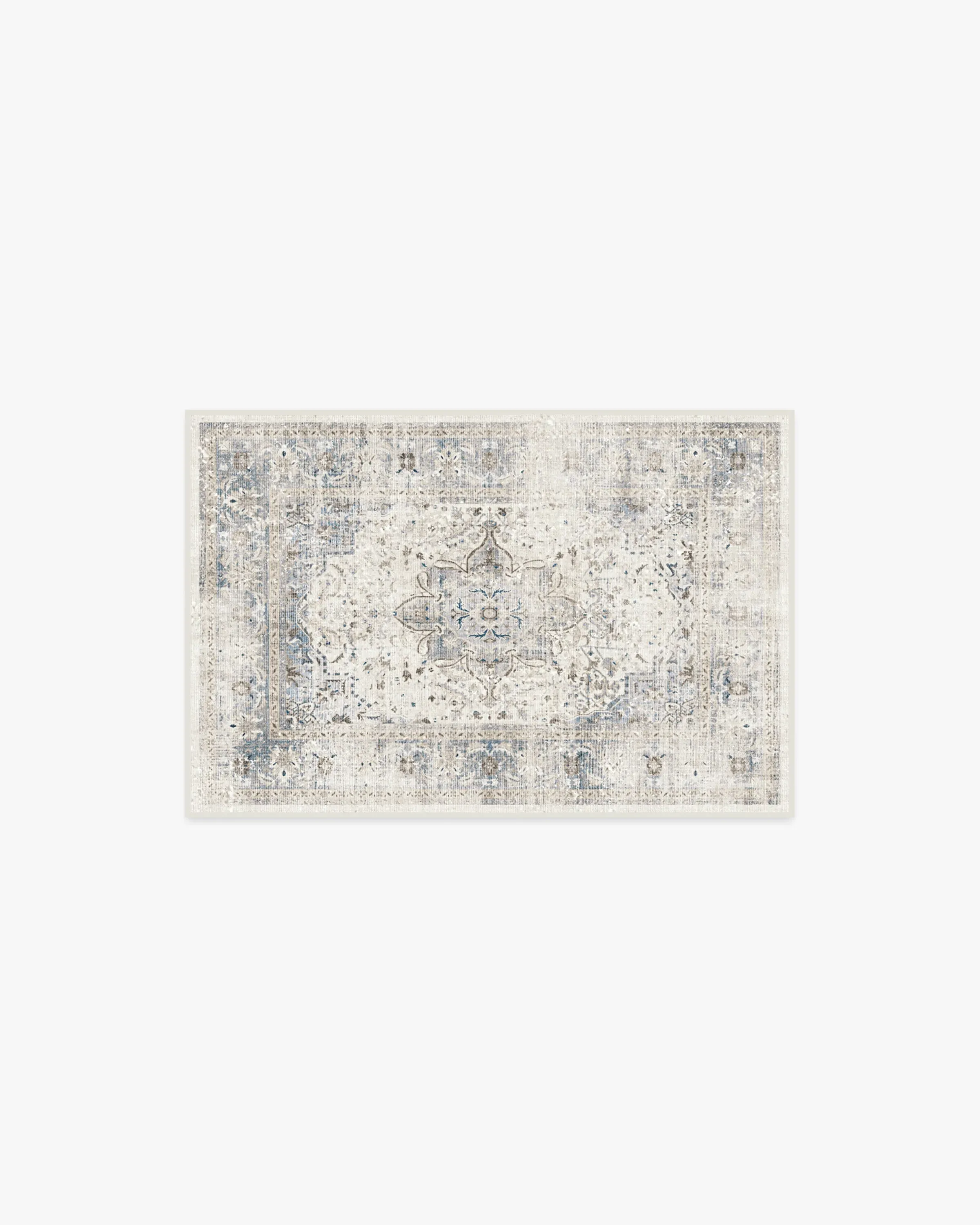 Small Area Rug Machine Washable - Blue image