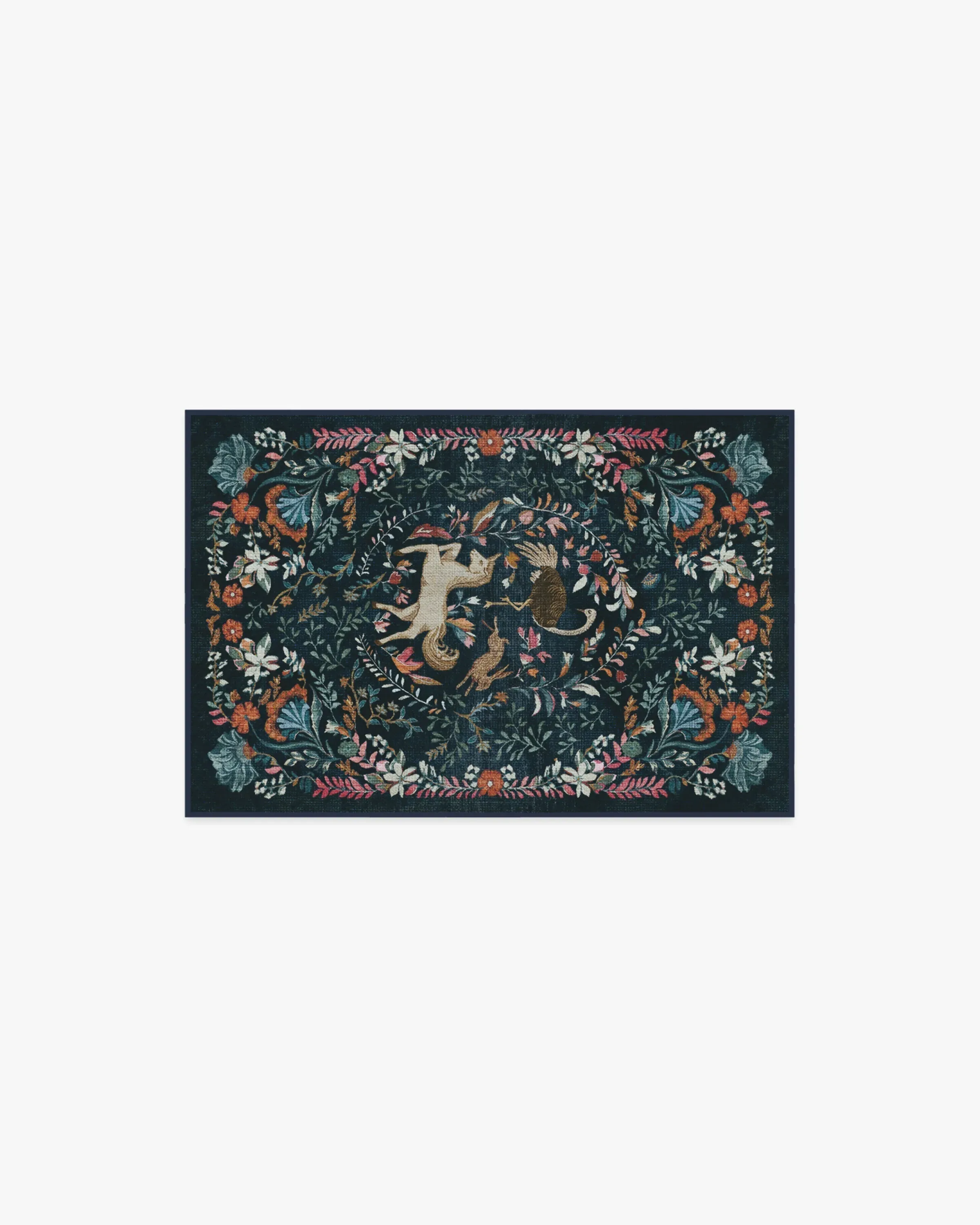 Small Area Rug Machine Washable - Blue image