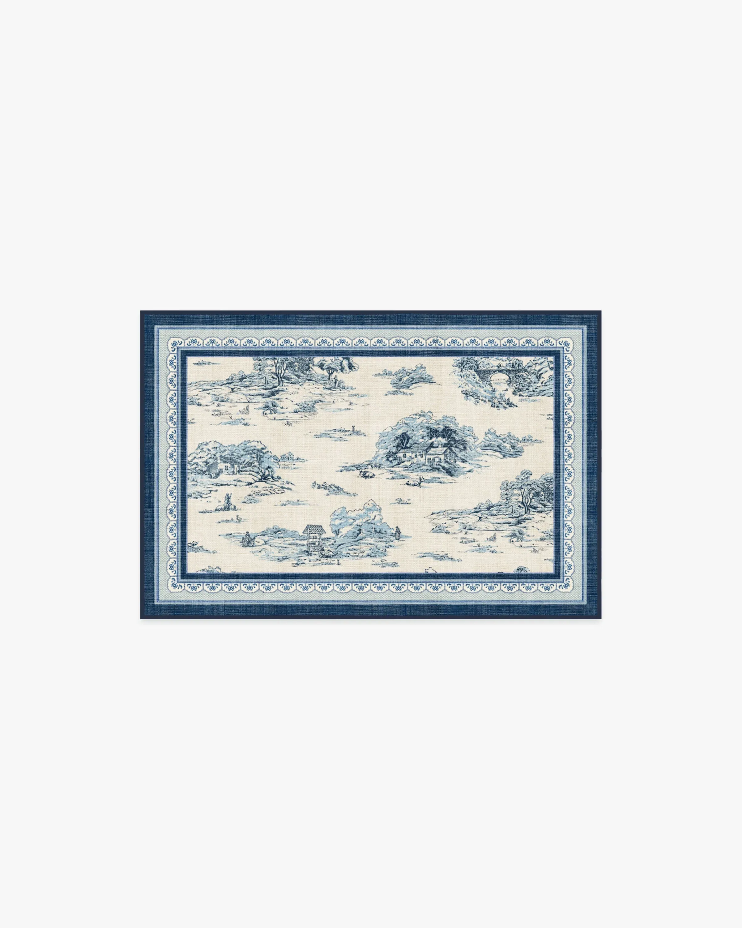 Small Area Rug Machine Washable - Blue image