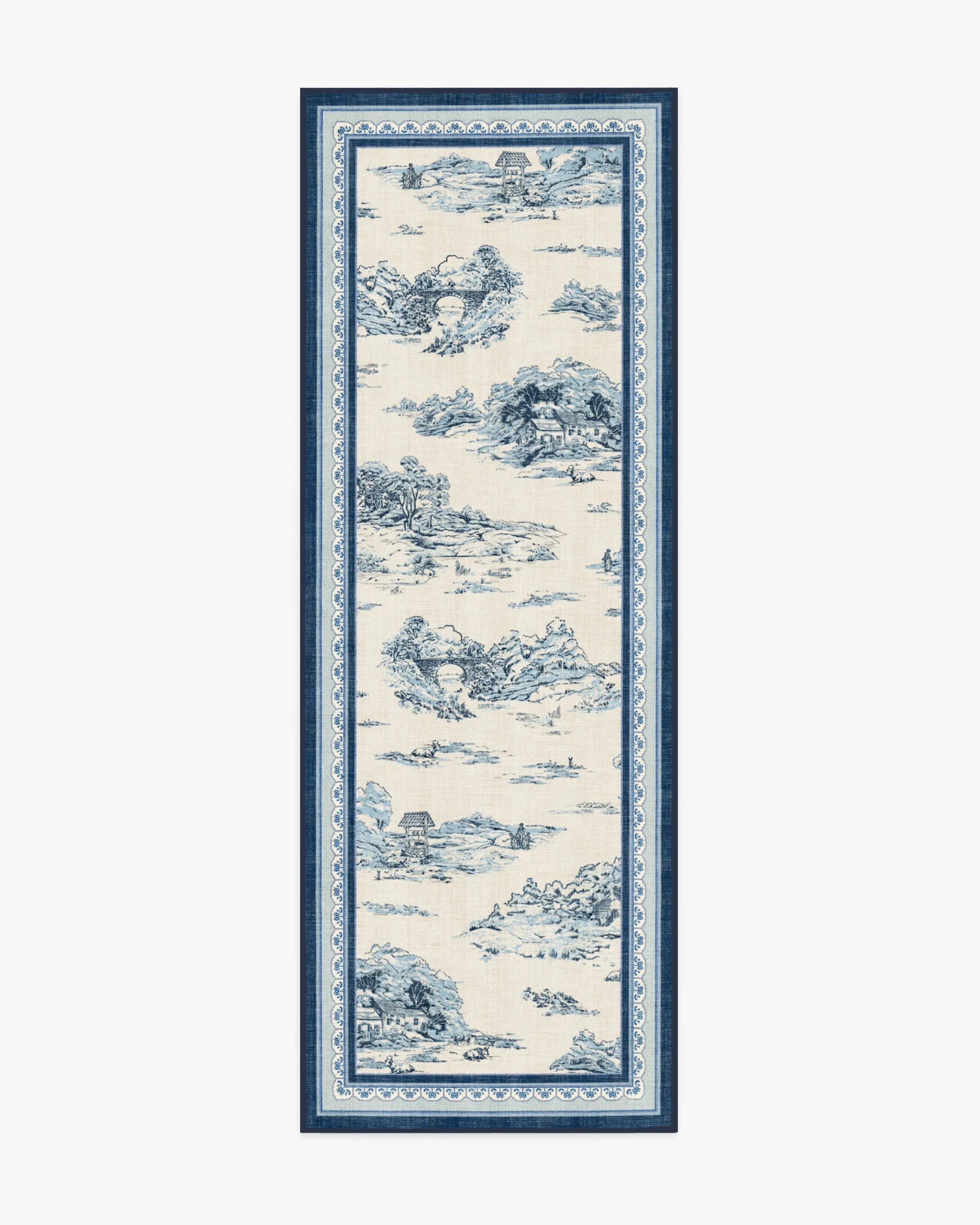Small Area Rug Machine Washable - Blue