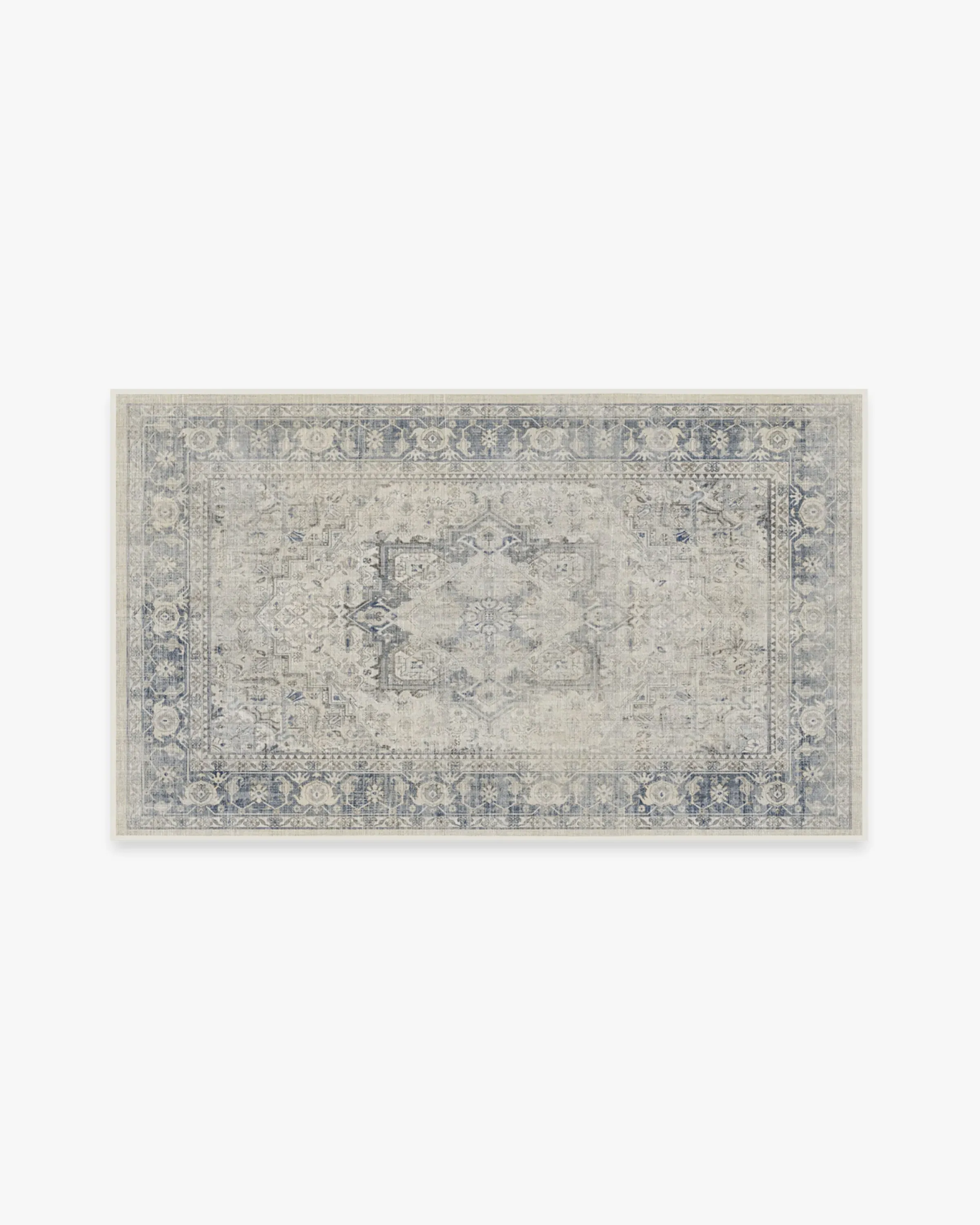 Small Area Rug Machine Washable - Blue