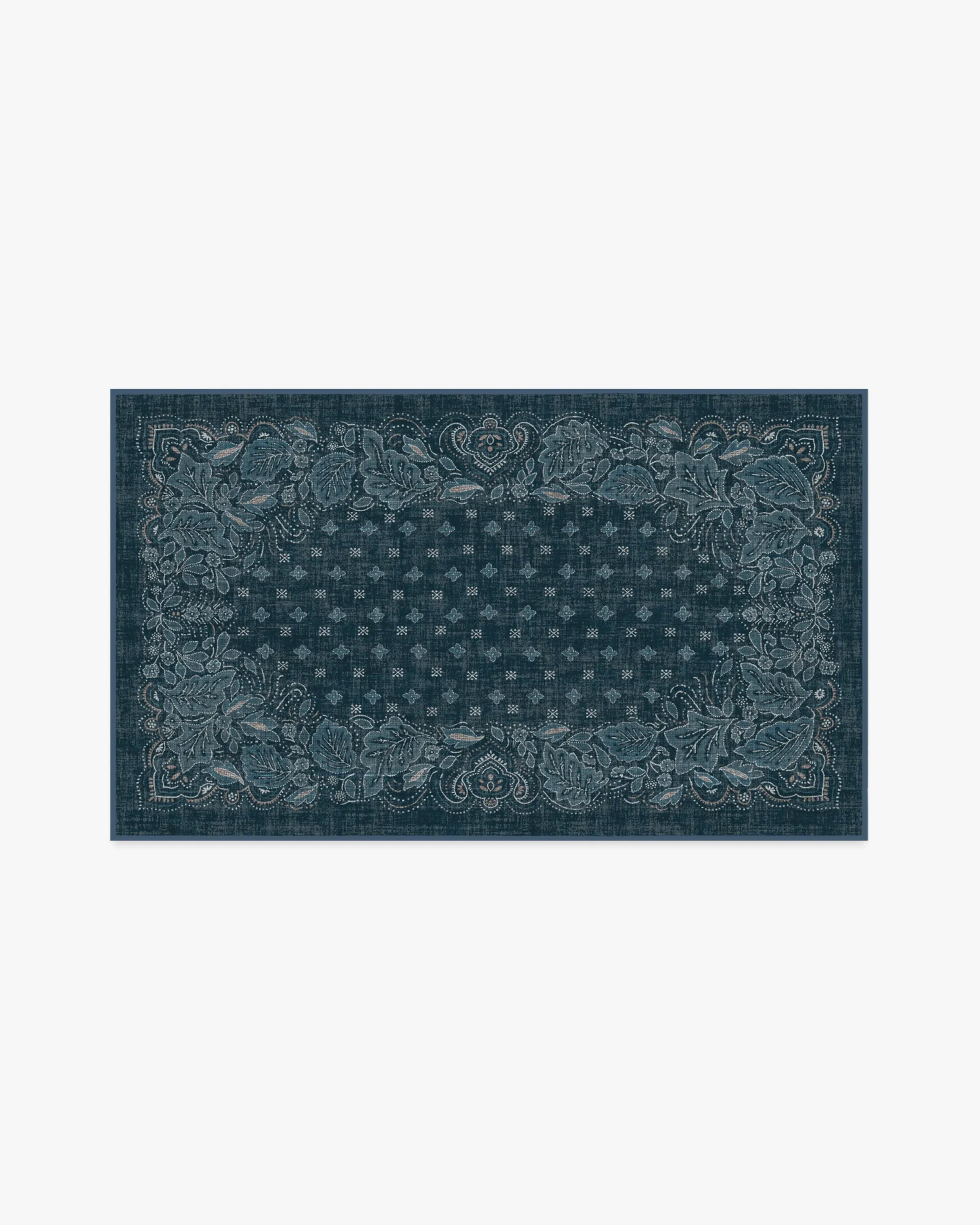 Small Area Rug Machine Washable - Blue