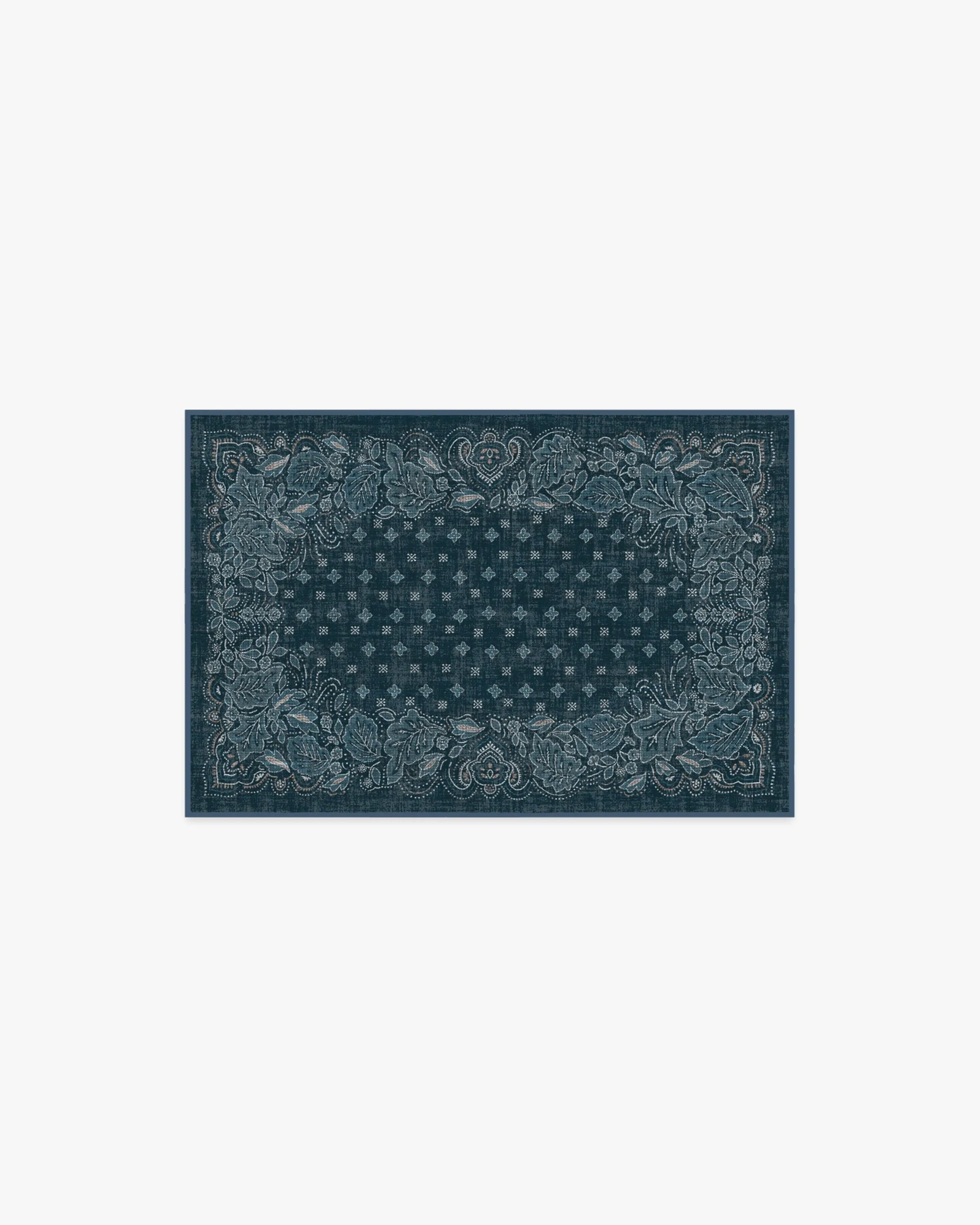 Small Area Rug Machine Washable - Blue image