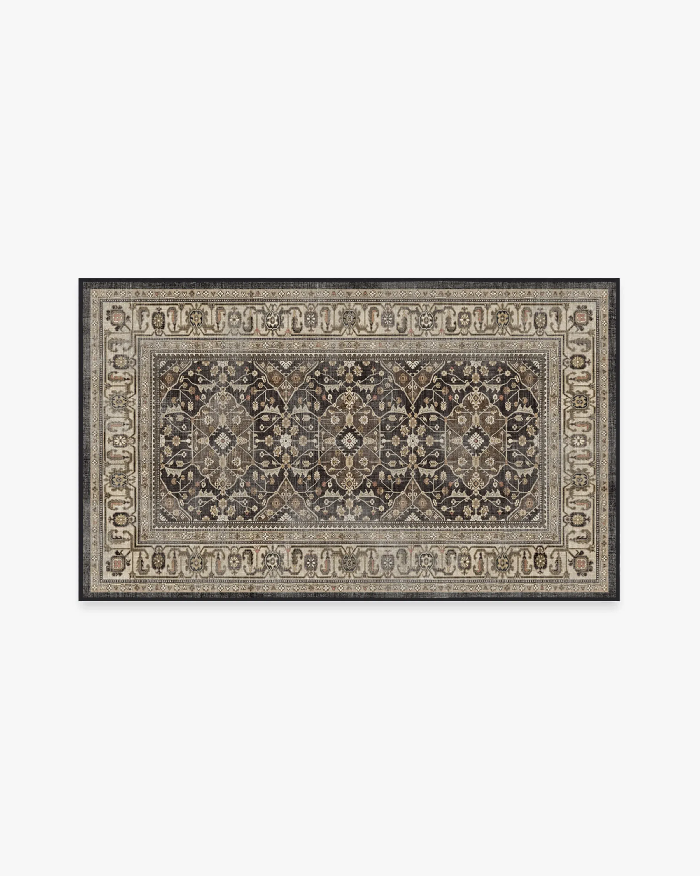 Small Area Rug Machine Washable - Brown