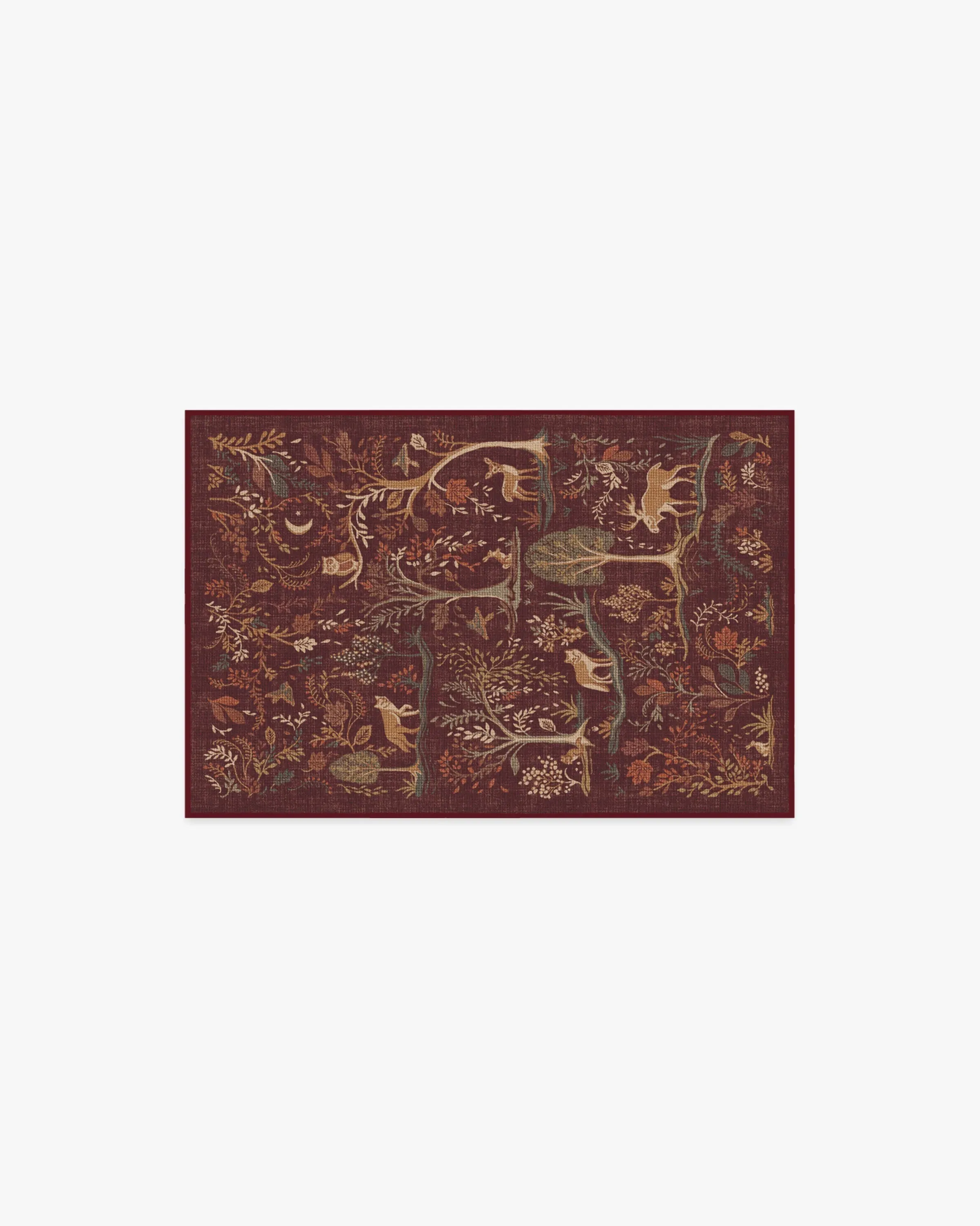 Small Area Rug Machine Washable - Burgundy image
