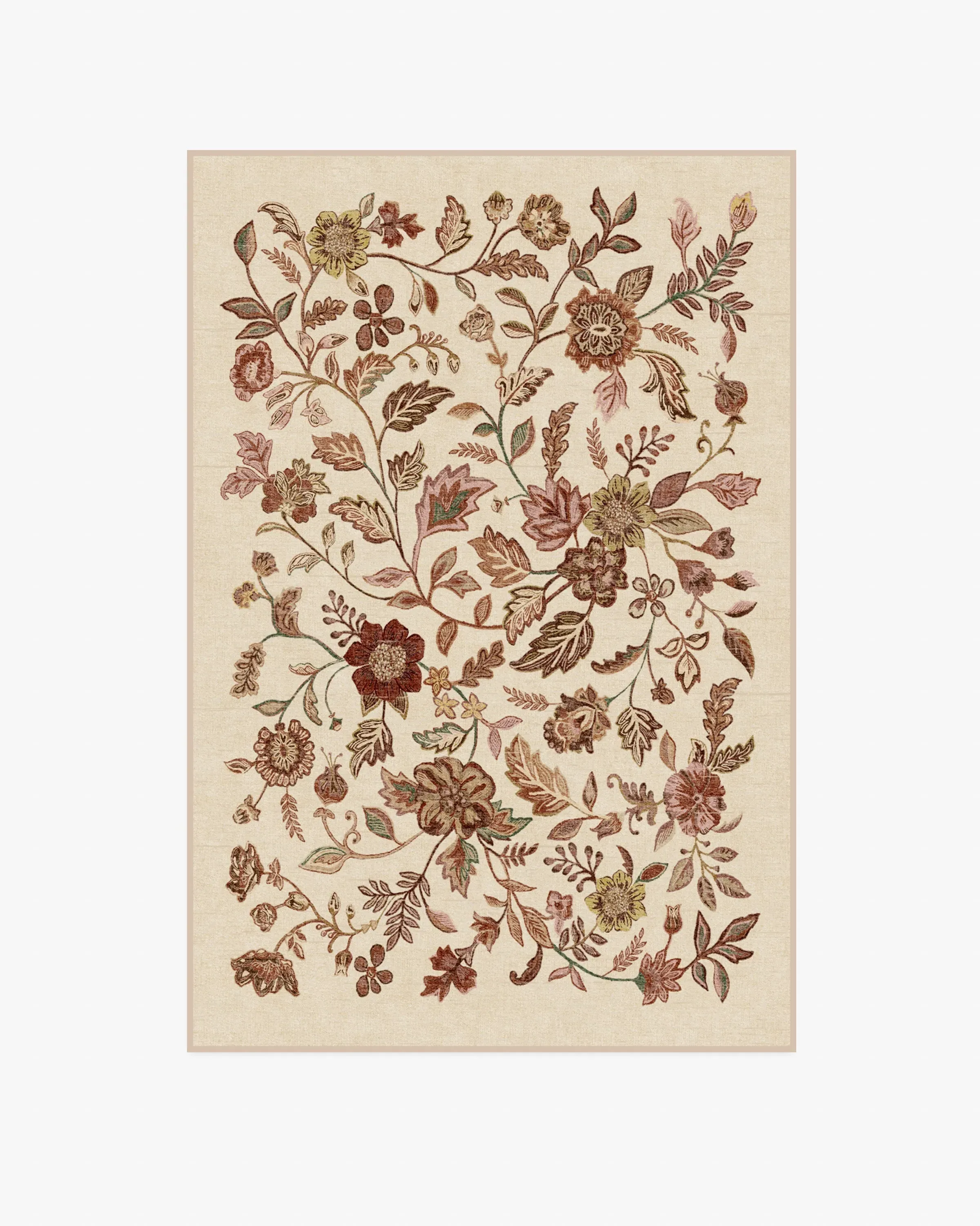 Small Area Rug Machine Washable - Burgundy