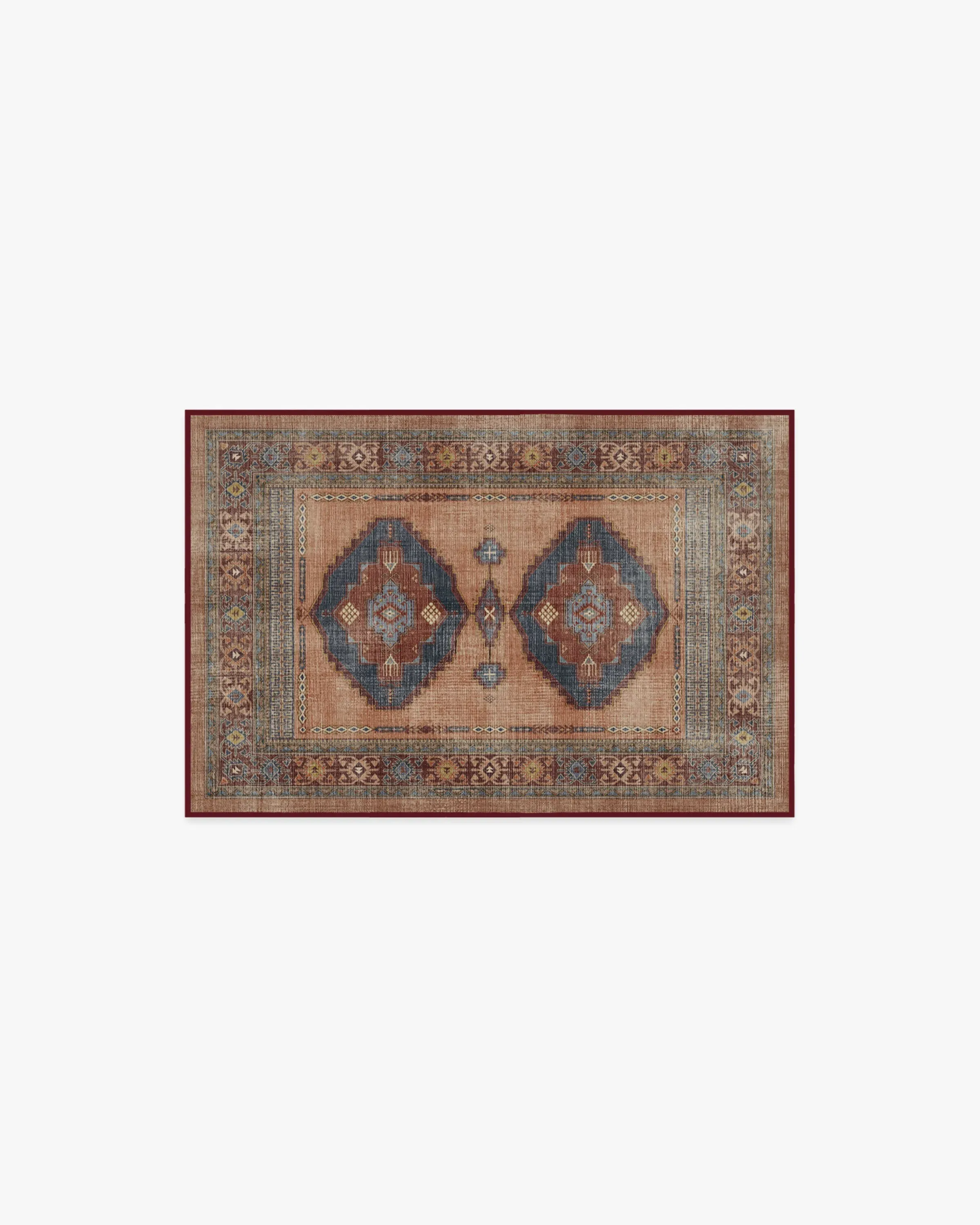 Small Area Rug Machine Washable - Copper Coral image