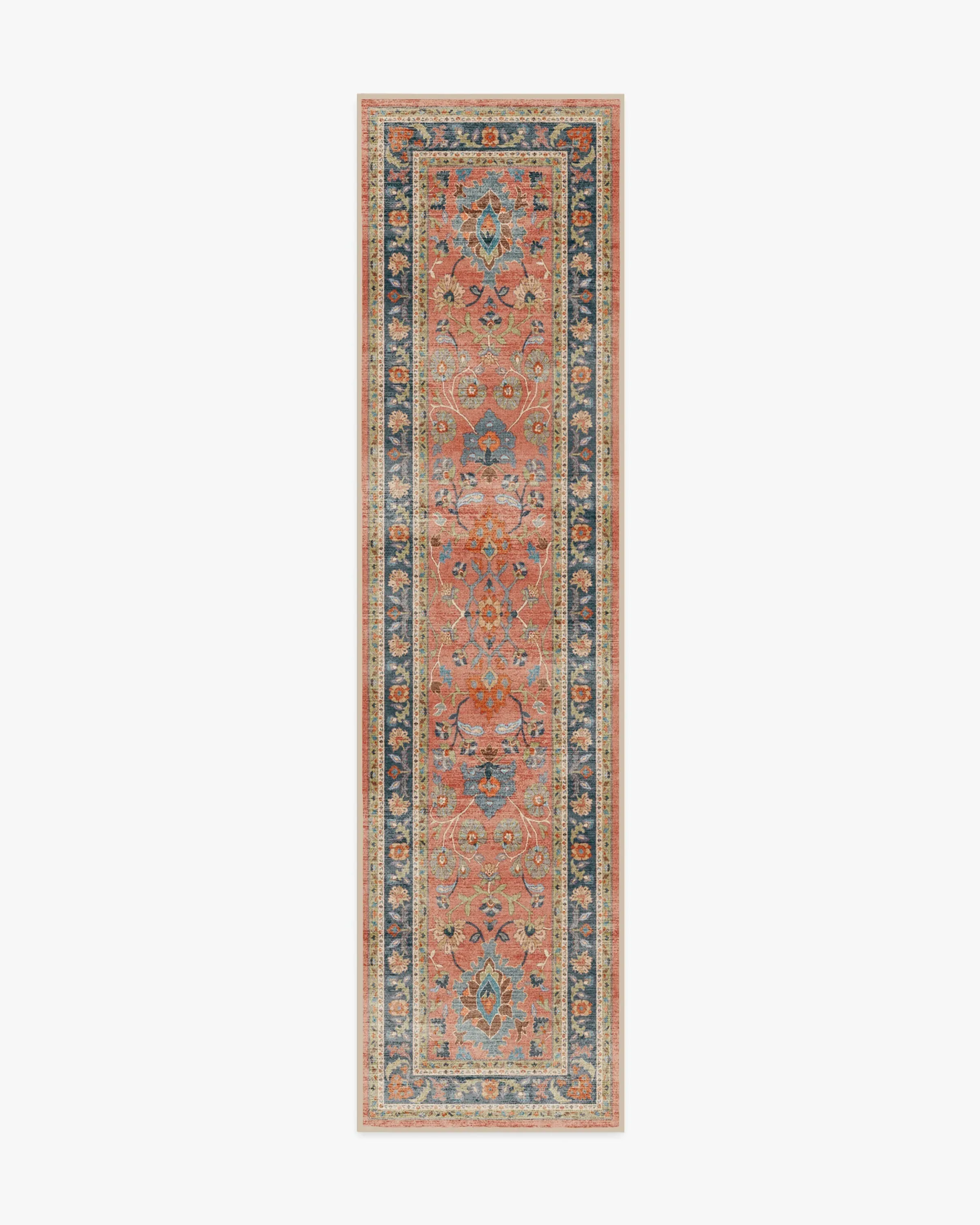 Small Area Rug Machine Washable - Coral