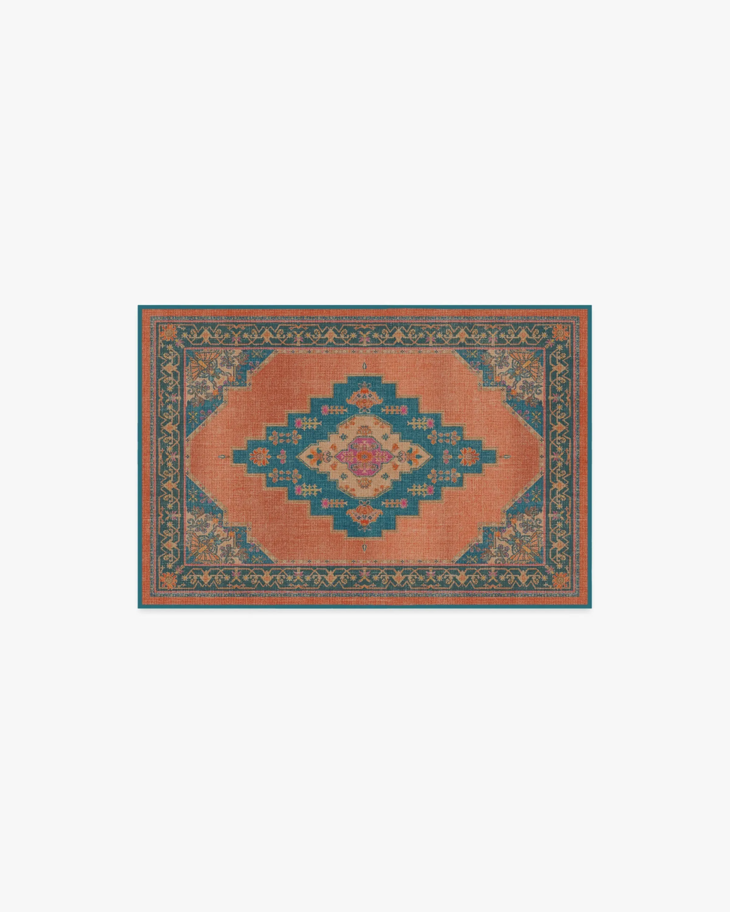 Small Area Rug Machine Washable - Coral image