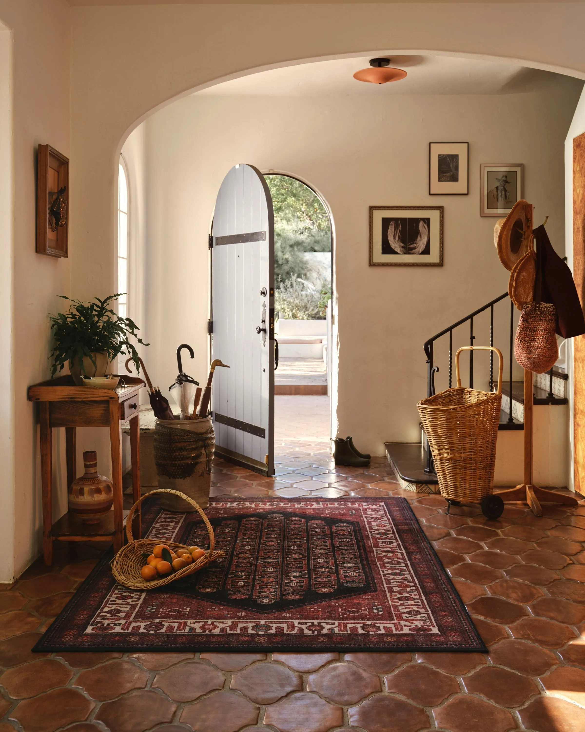 Small Area Rug Machine Washable - Crimson