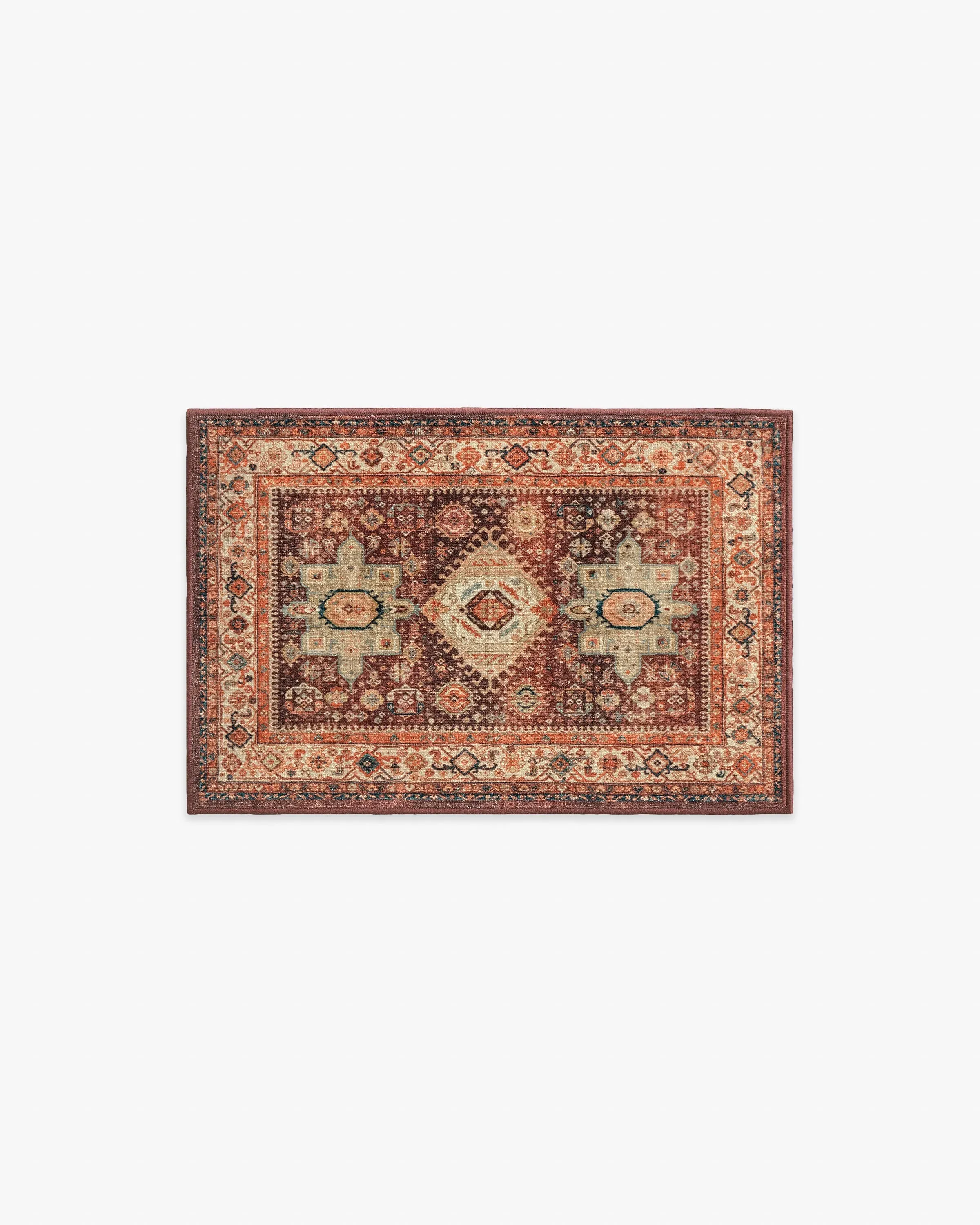 Small Area Rug Machine Washable - Crimson image