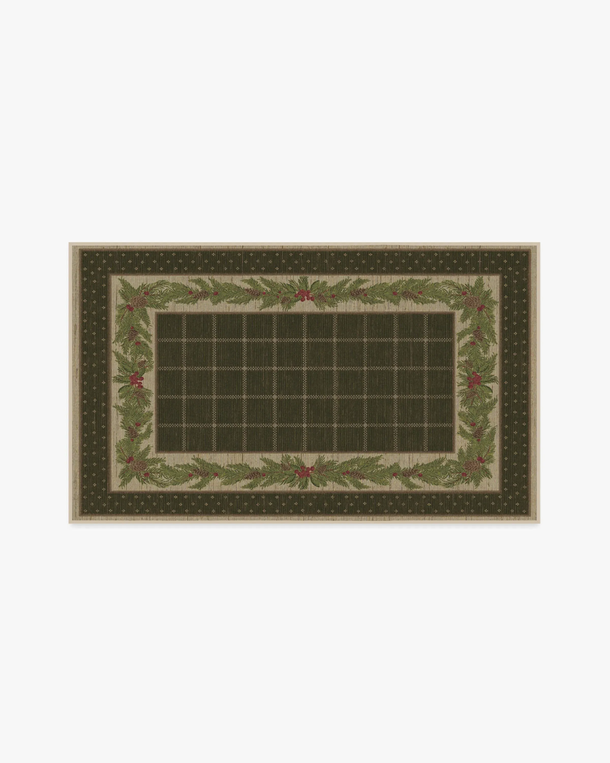 Small Area Rug Machine Washable - Dark Olive