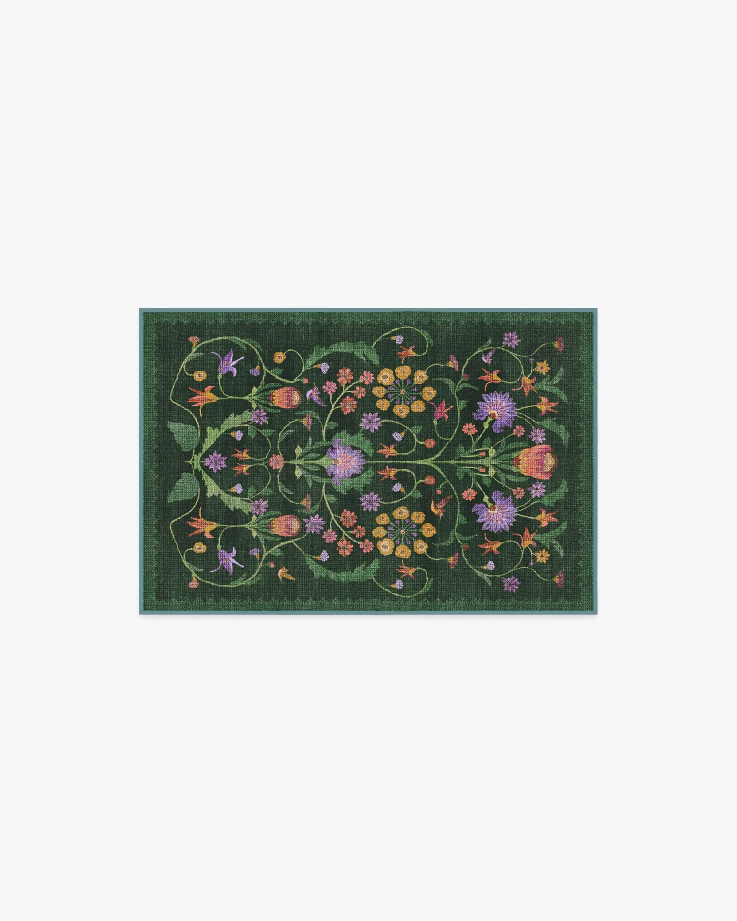 Small Area Rug Machine Washable - Green image