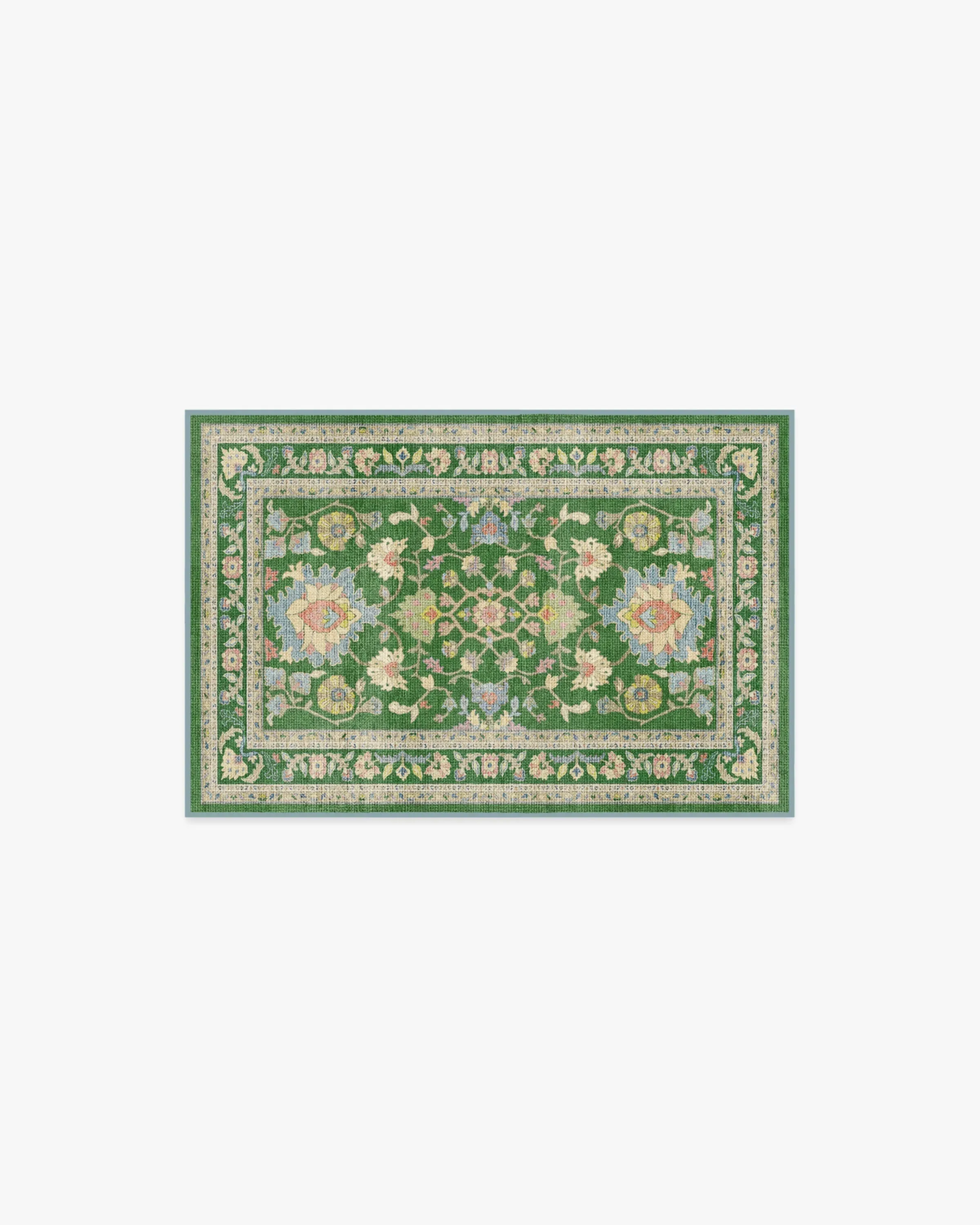 Small Area Rug Machine Washable - Green image