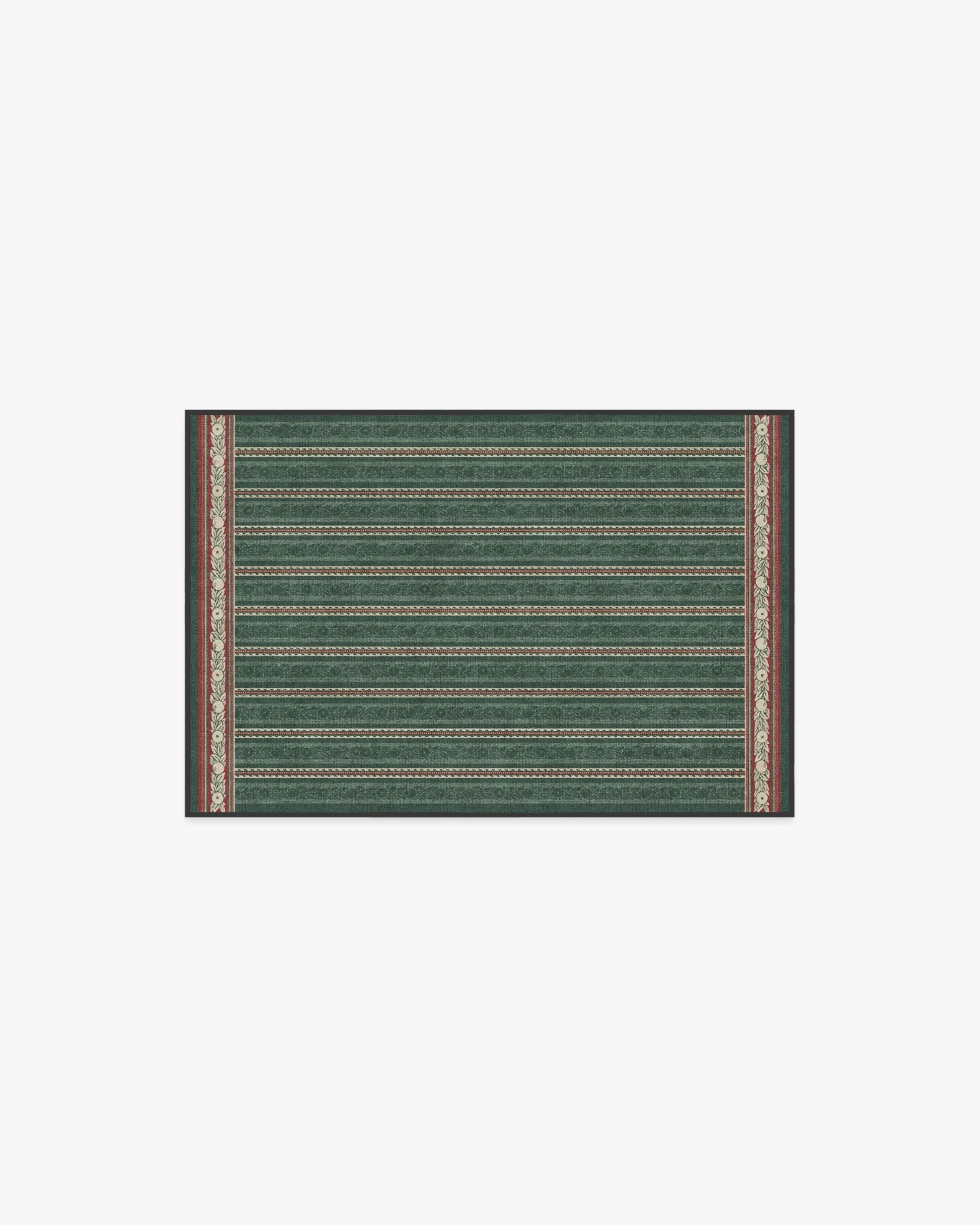 Small Area Rug Machine Washable - Green, Flatwoven image