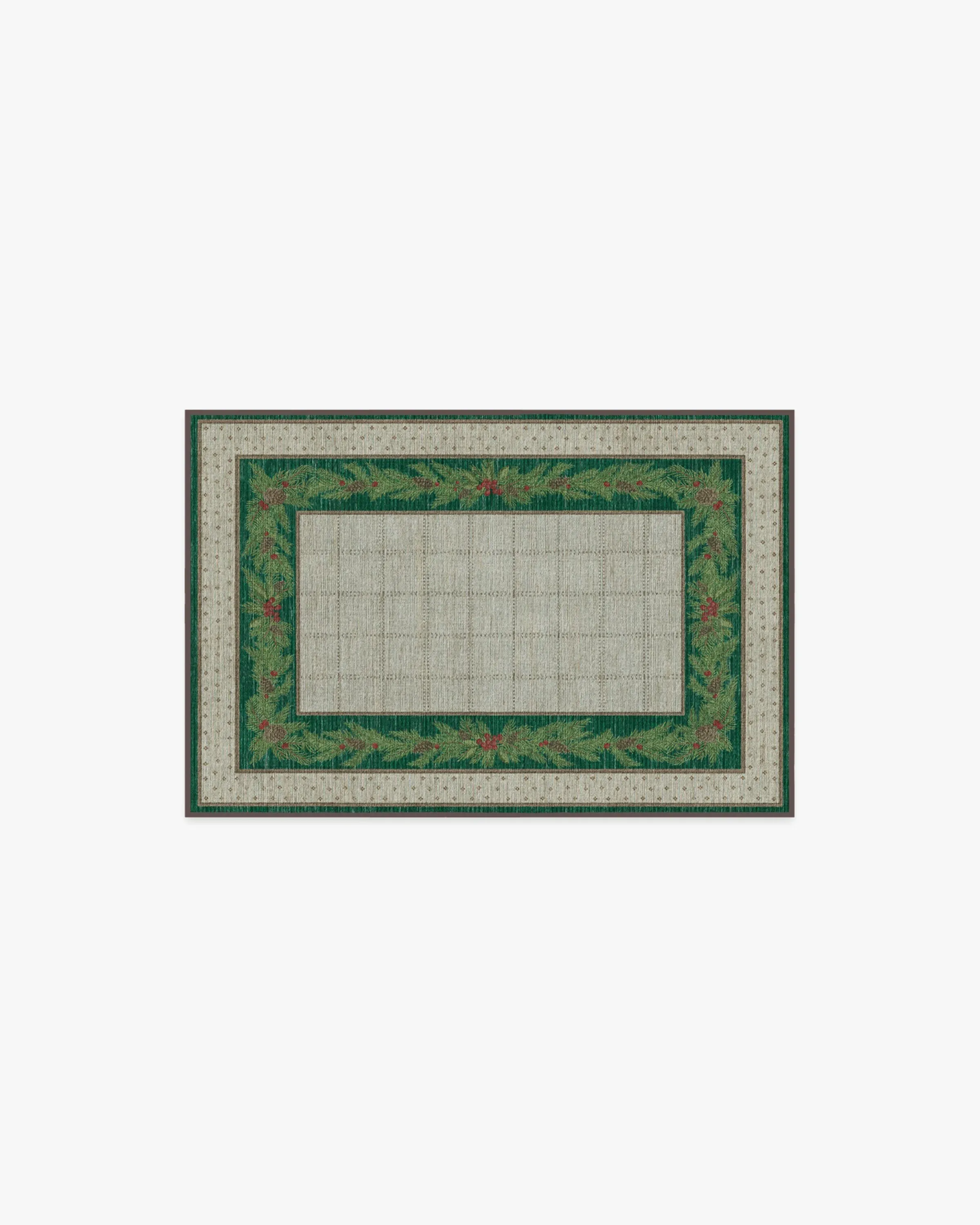 Small Area Rug Machine Washable - Green, Silver image