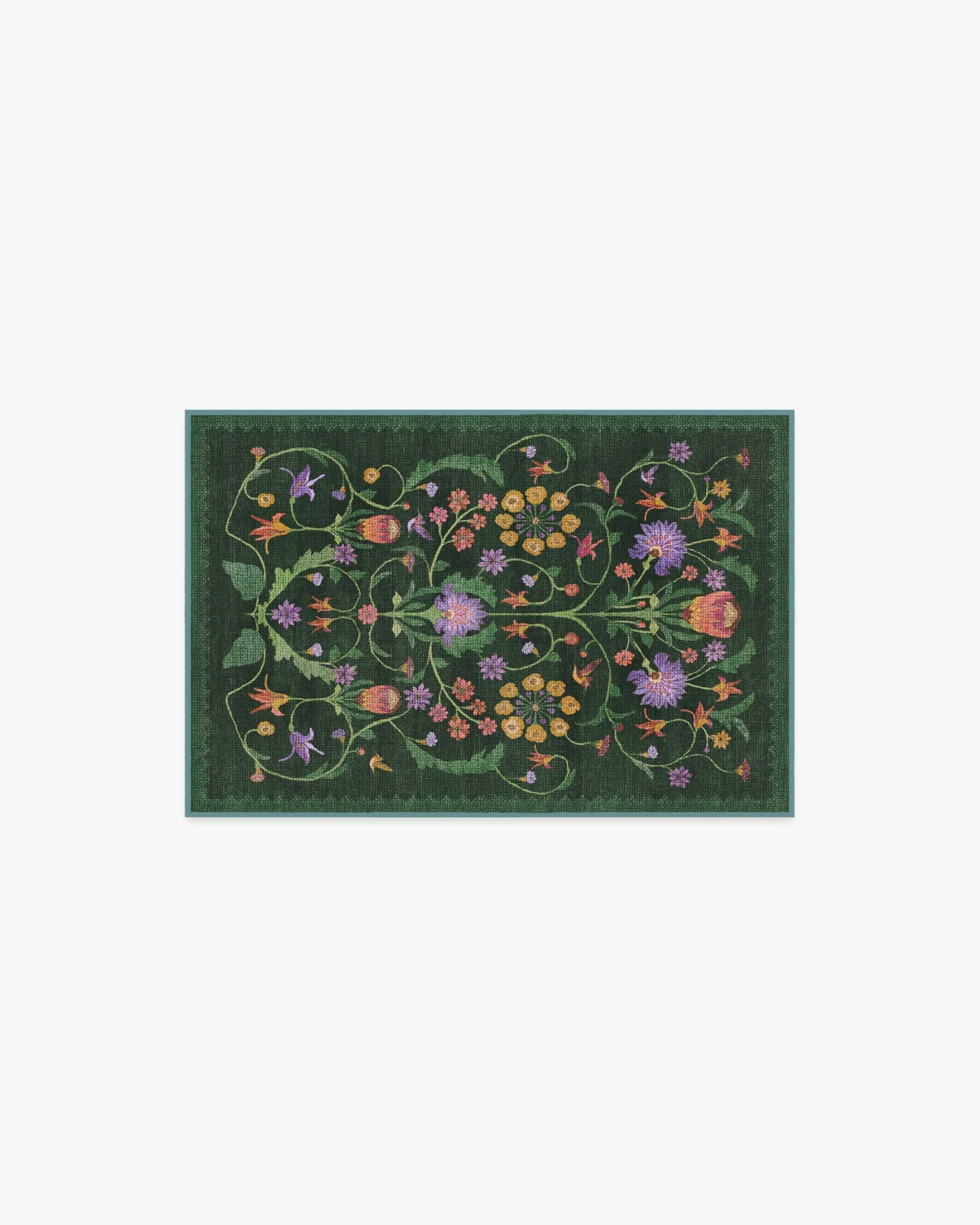 Small Area Rug Machine Washable - Green, Tufted image