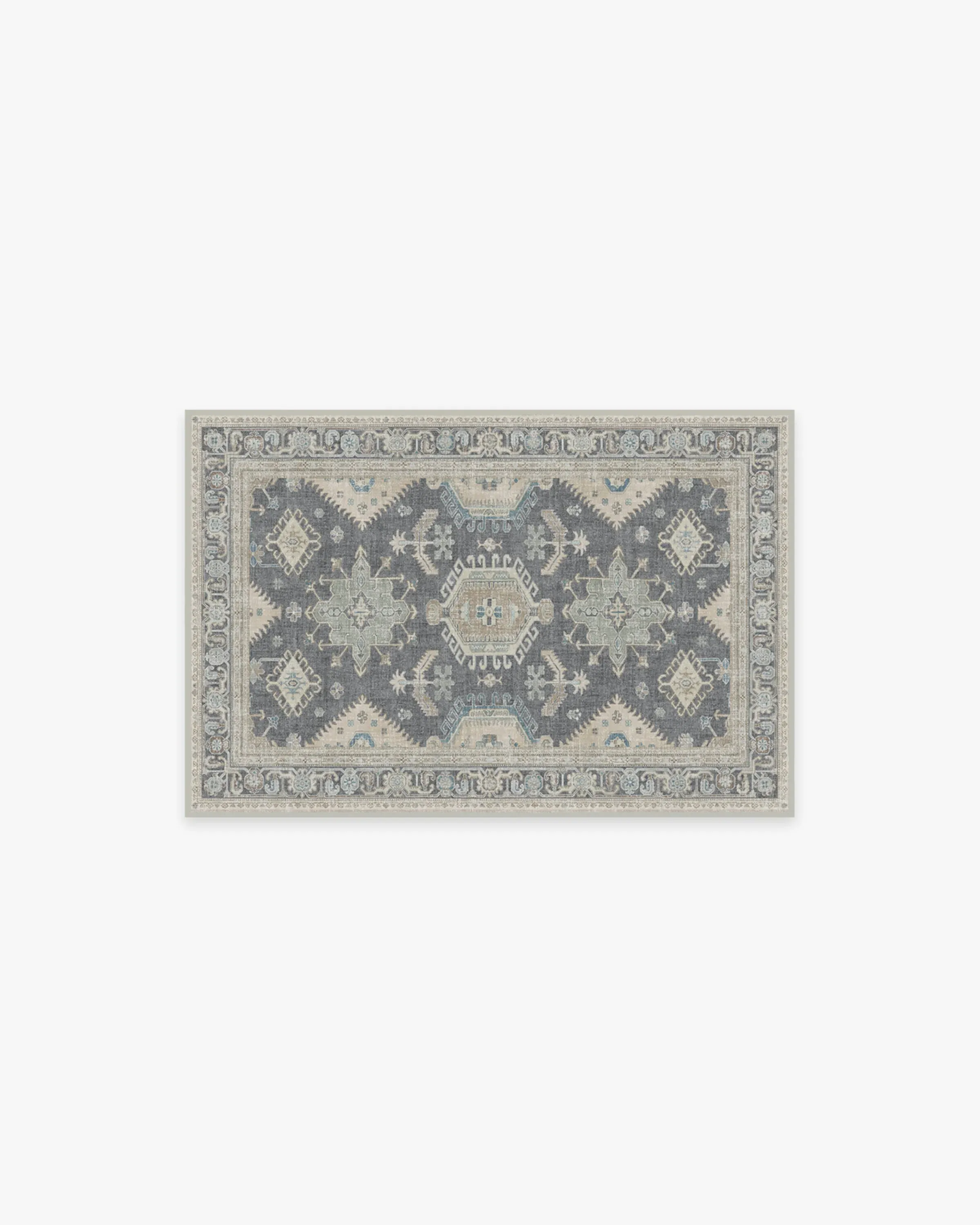Small Area Rug Machine Washable - Grey image