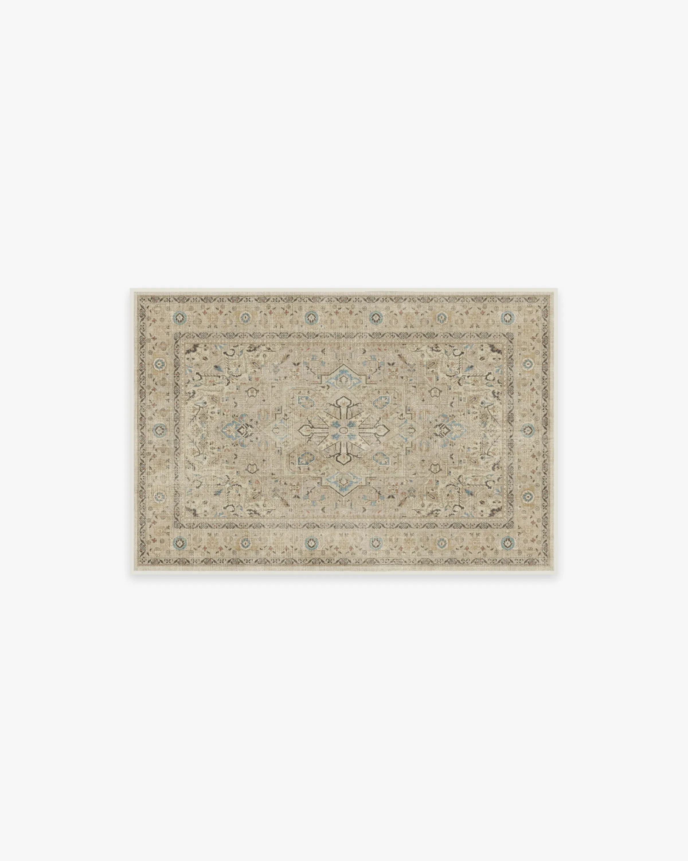 Small Area Rug Machine Washable - Ivory, Chenille image