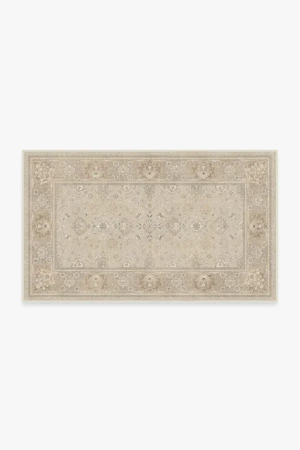 Small Area Rug Machine Washable - Ivory, Chenille