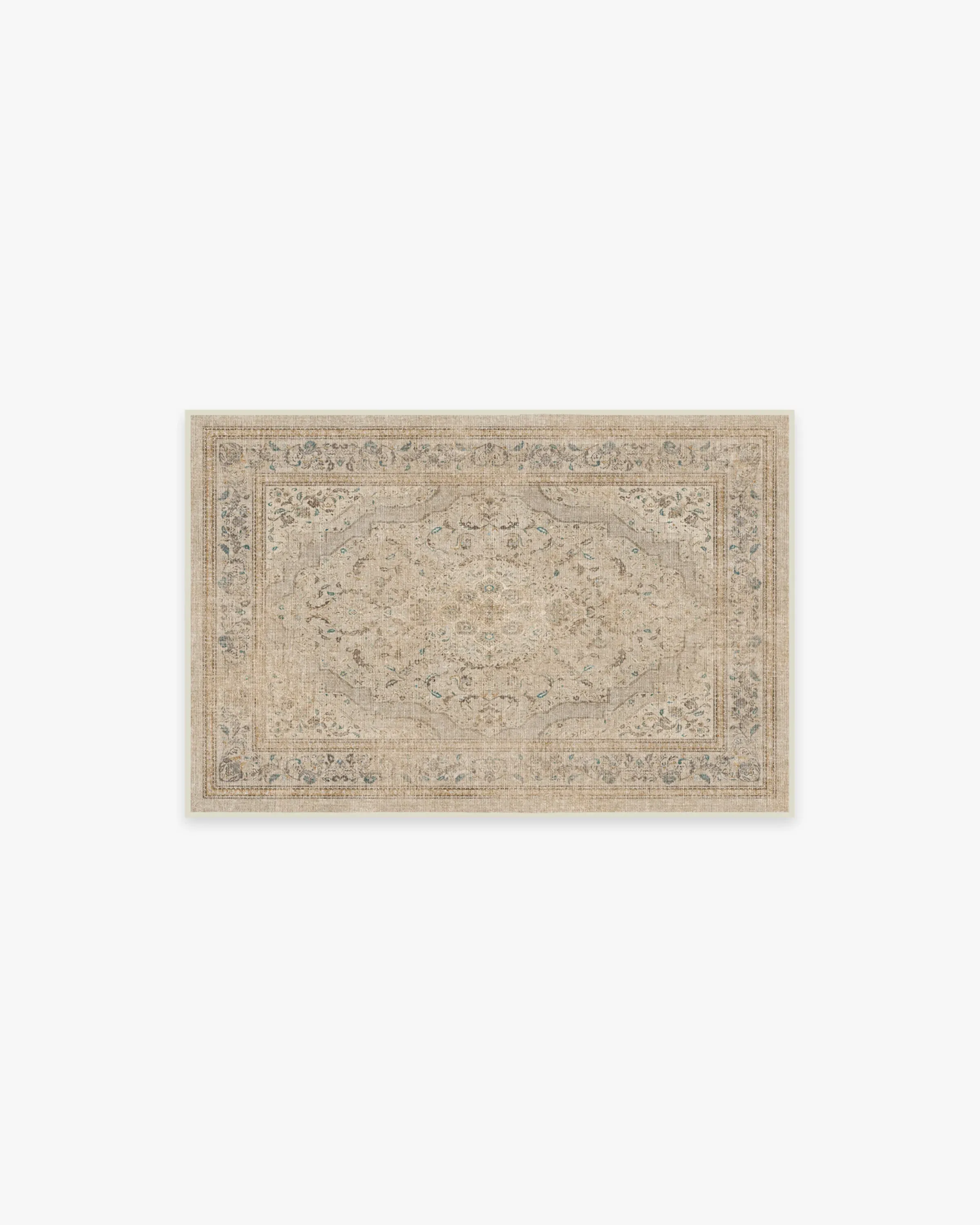 Small Area Rug Machine Washable - Ivory, Chenille image
