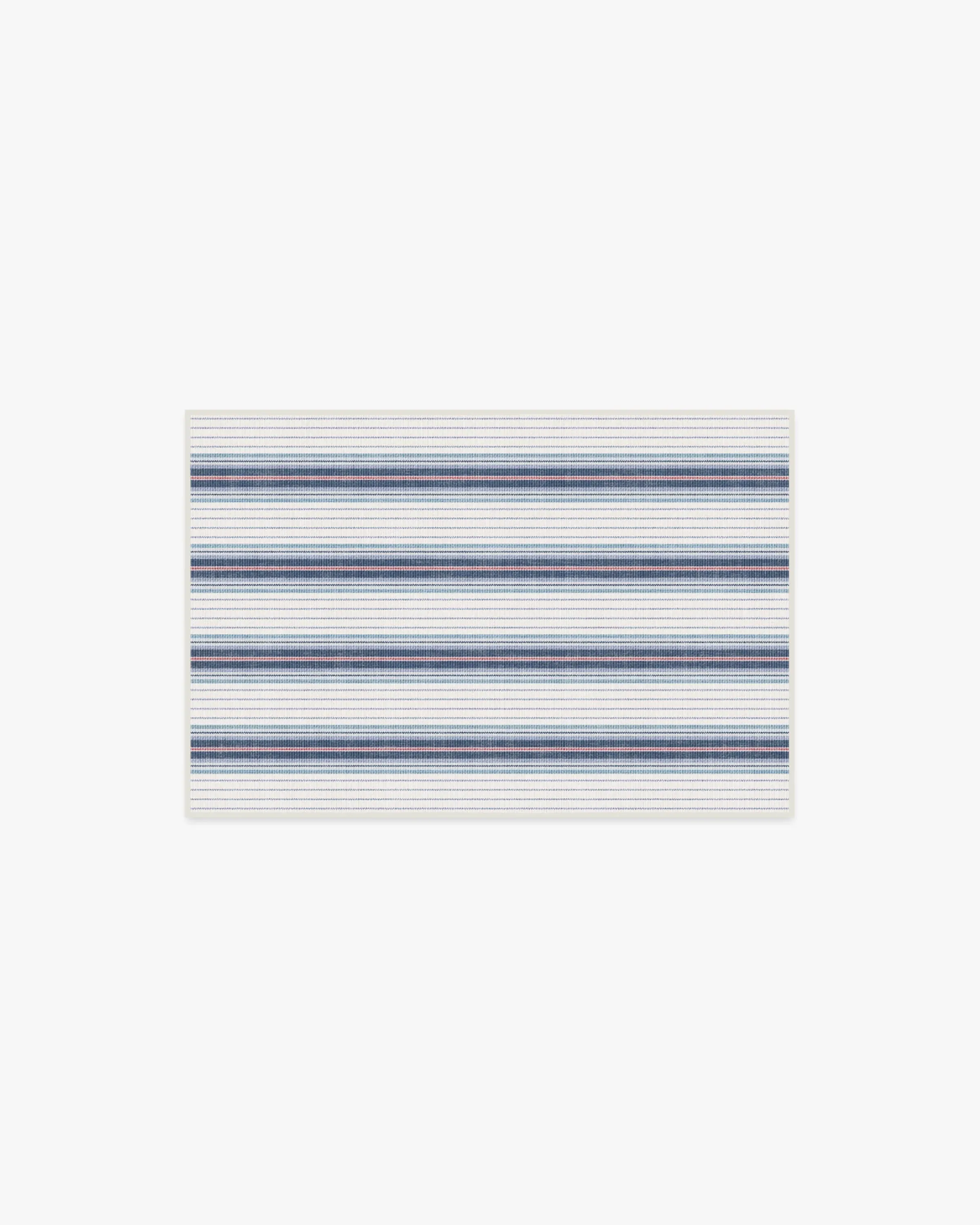 Small Area Rug Machine Washable - Ivory, Indigo image